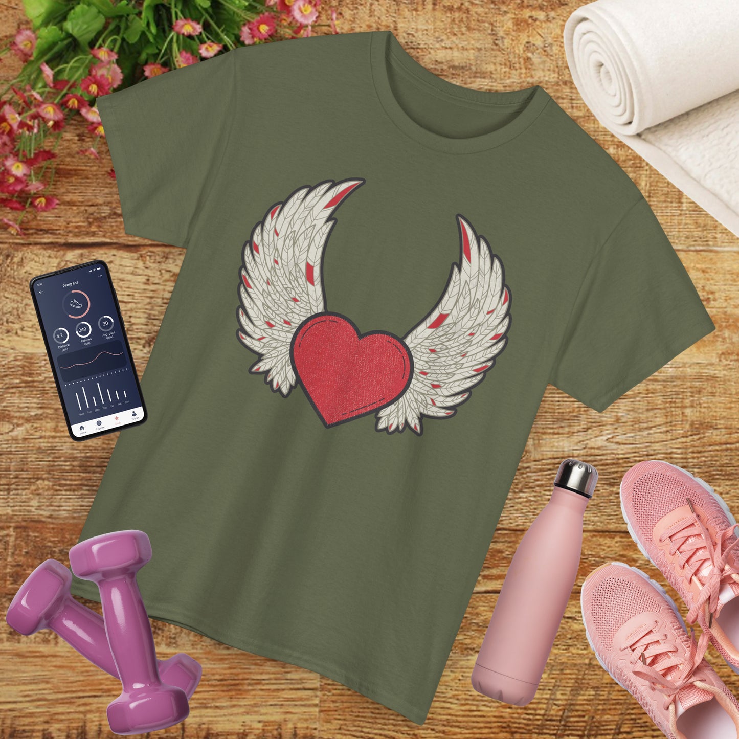 💖"Wings of the Heart" Heavy Cotton Tee - Let Love Soar