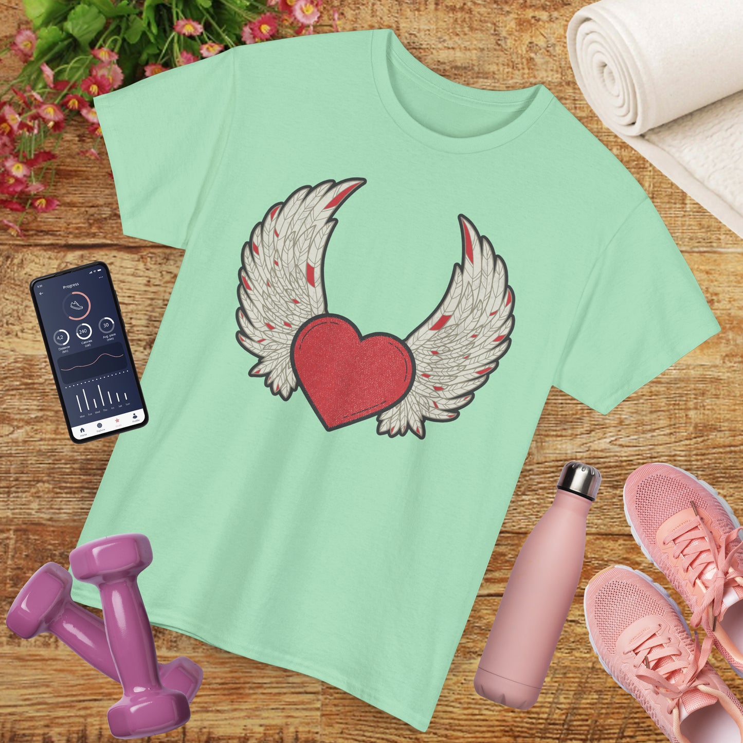 💖"Wings of the Heart" Heavy Cotton Tee - Let Love Soar