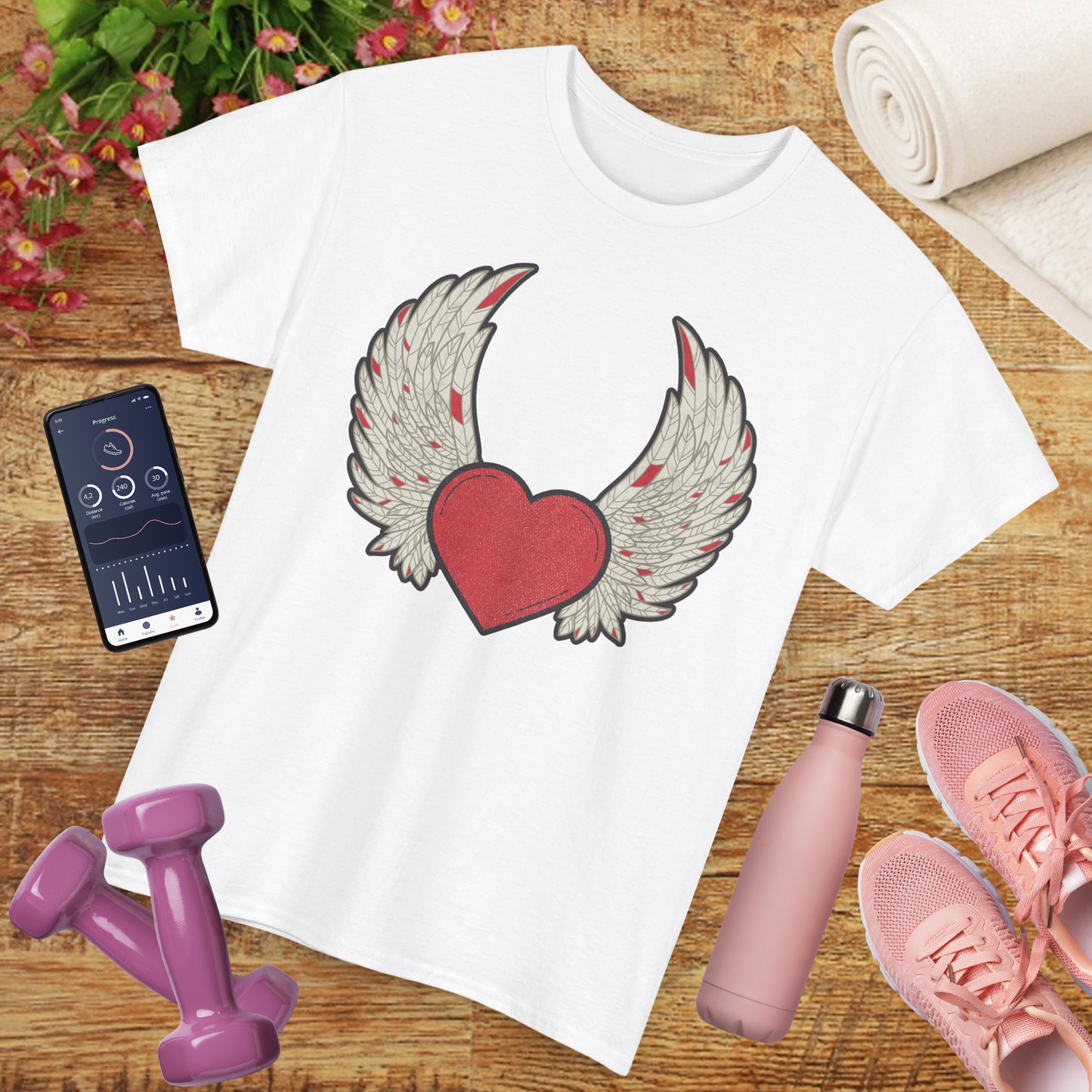💖"Wings of the Heart" Heavy Cotton Tee - Let Love Soar