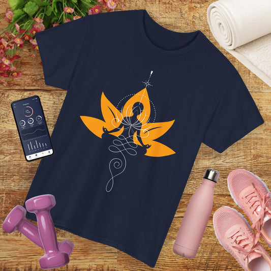 So Above, So Below Heavy Cotton Tee - Lotus & Meditative Spirit