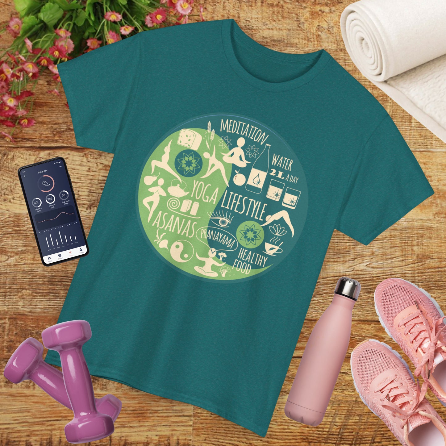 Vital Flow Heavy Cotton Tee - Live the Good Life, Mindfully