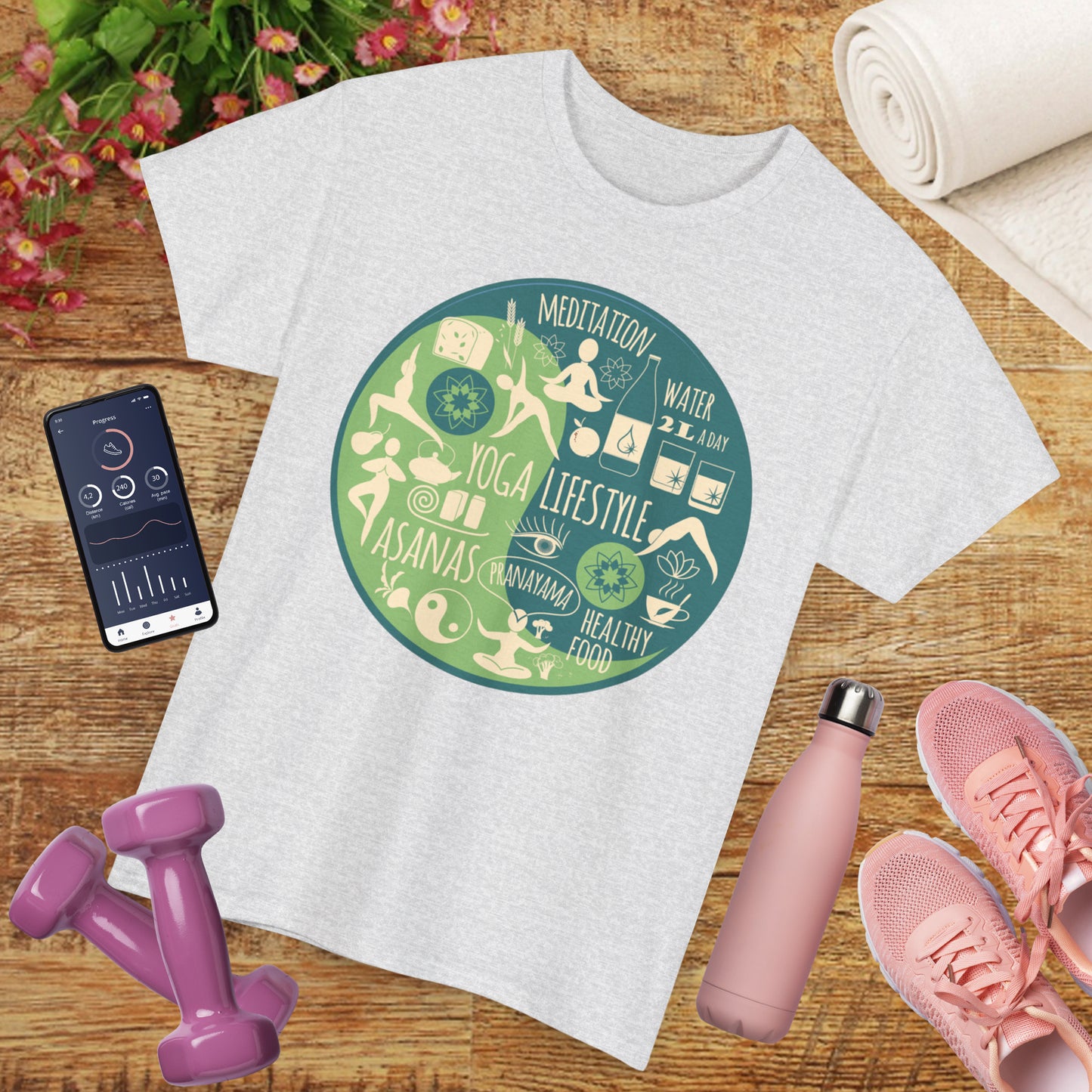 Vital Flow Heavy Cotton Tee - Live the Good Life, Mindfully