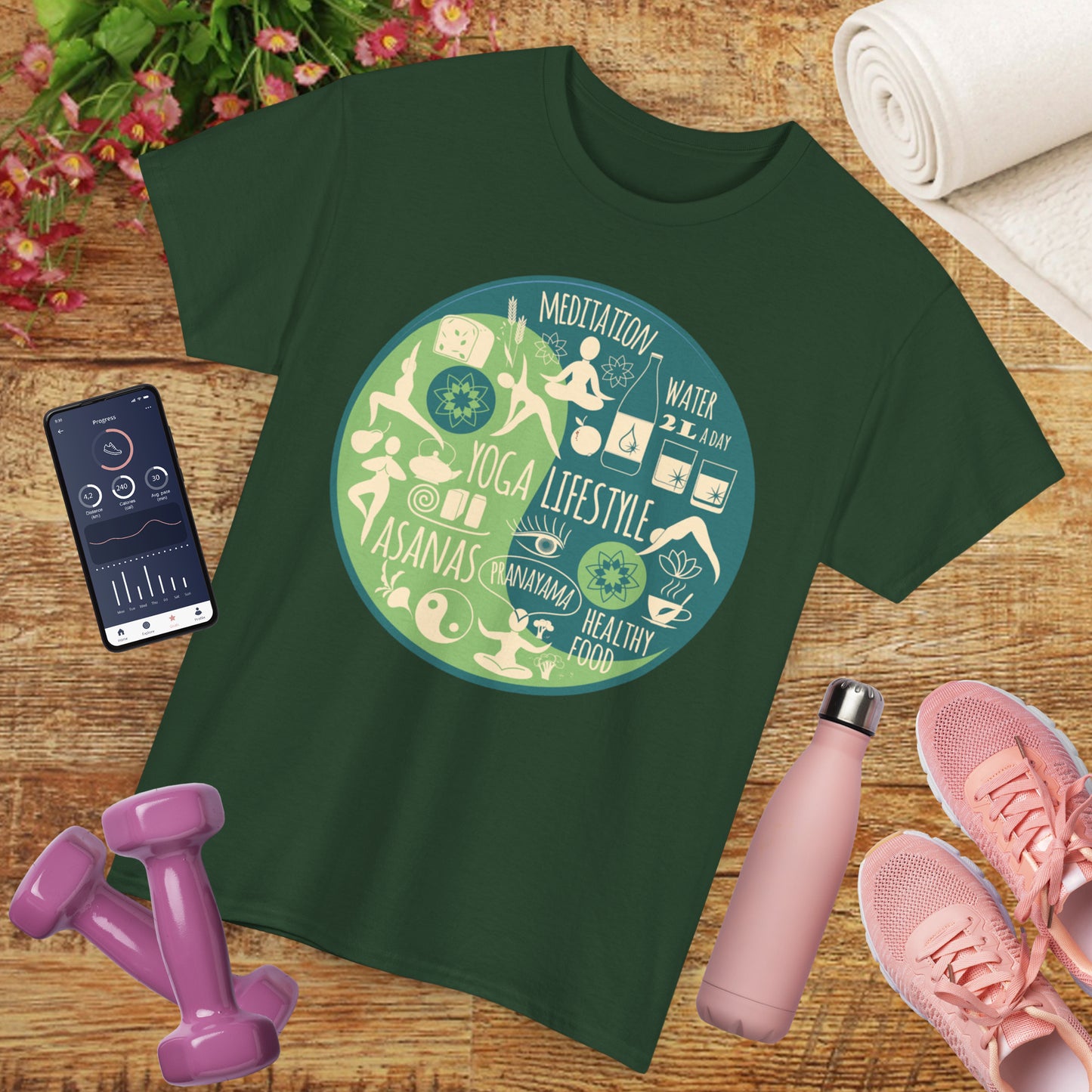 Vital Flow Heavy Cotton Tee - Live the Good Life, Mindfully