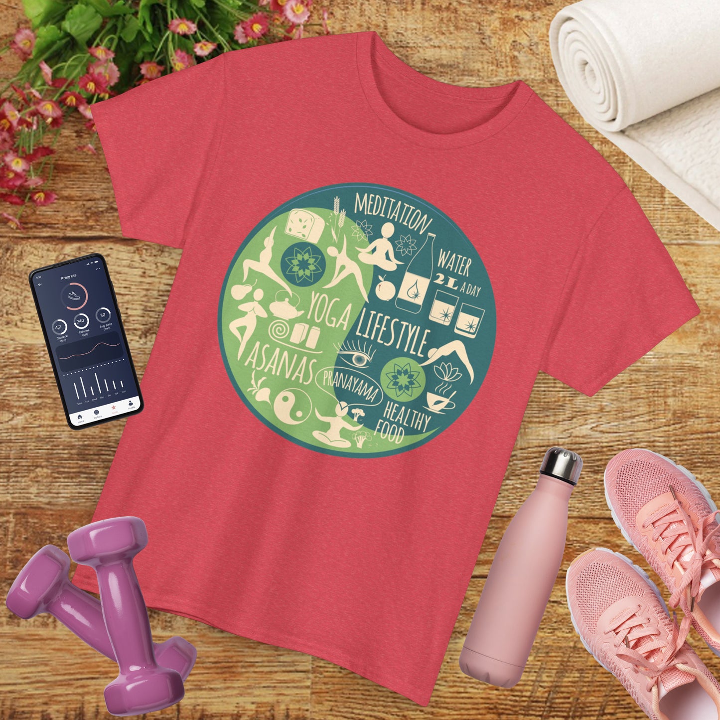 Vital Flow Heavy Cotton Tee - Live the Good Life, Mindfully