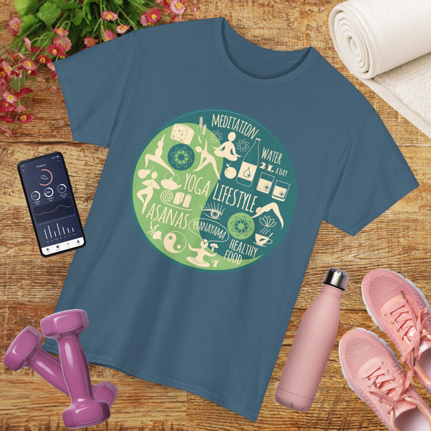 Vital Flow Heavy Cotton Tee - Live the Good Life, Mindfully