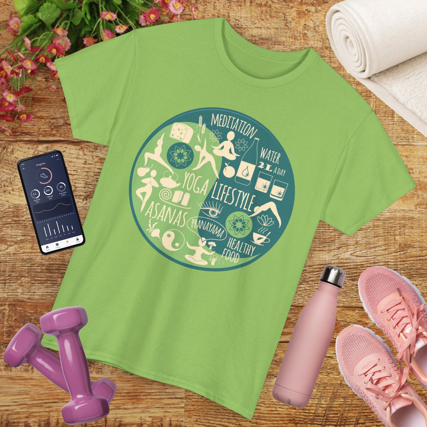 Vital Flow Heavy Cotton Tee - Live the Good Life, Mindfully