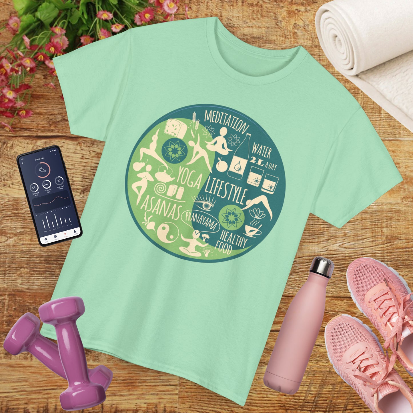 Vital Flow Heavy Cotton Tee - Live the Good Life, Mindfully