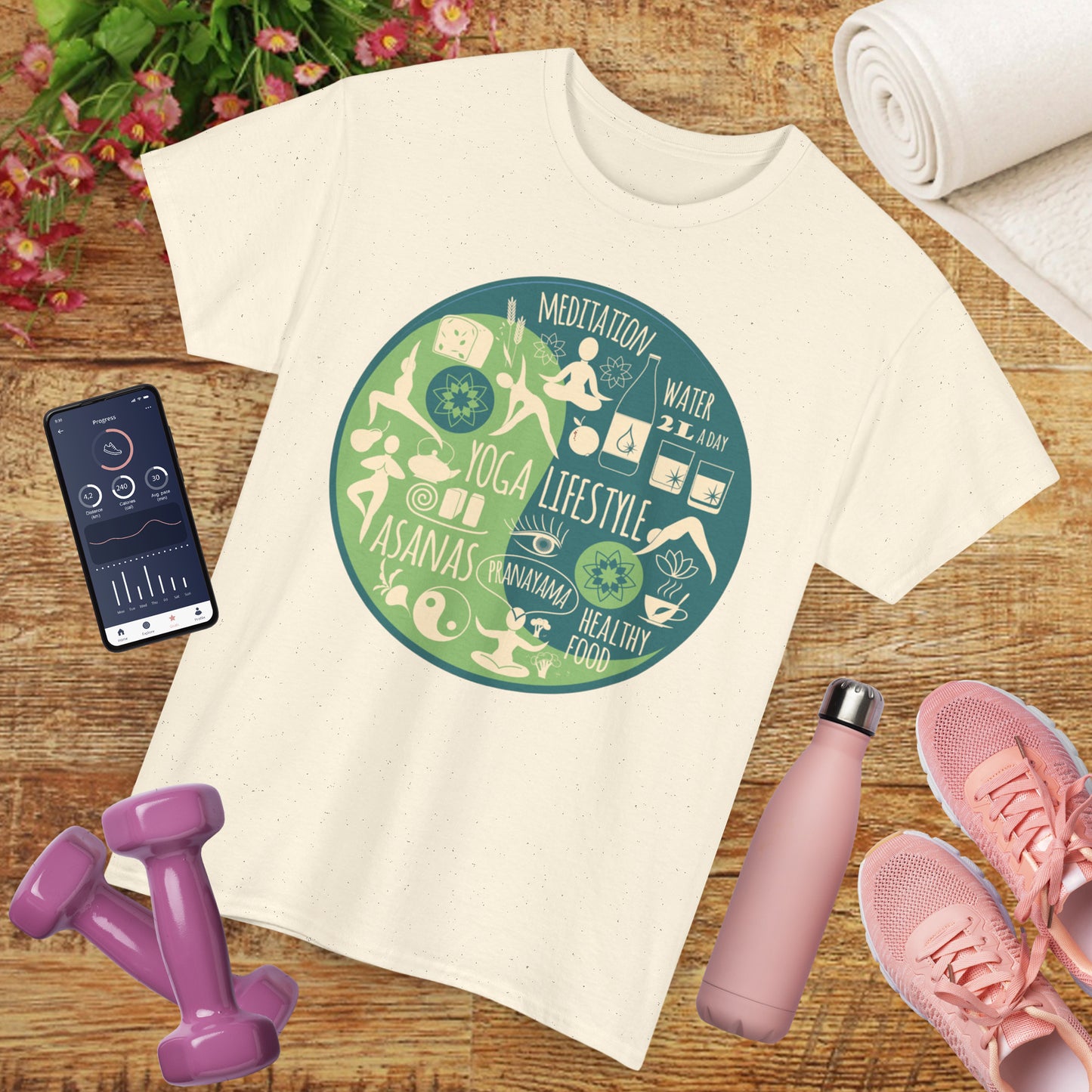 Vital Flow Heavy Cotton Tee - Live the Good Life, Mindfully