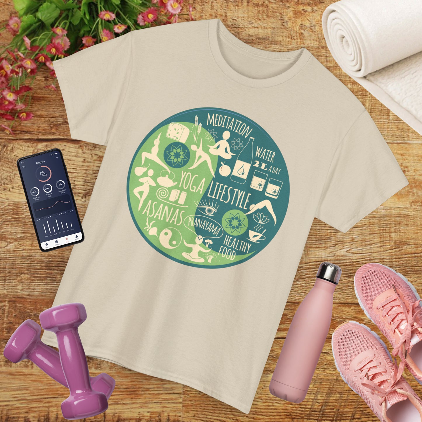 Vital Flow Heavy Cotton Tee - Live the Good Life, Mindfully