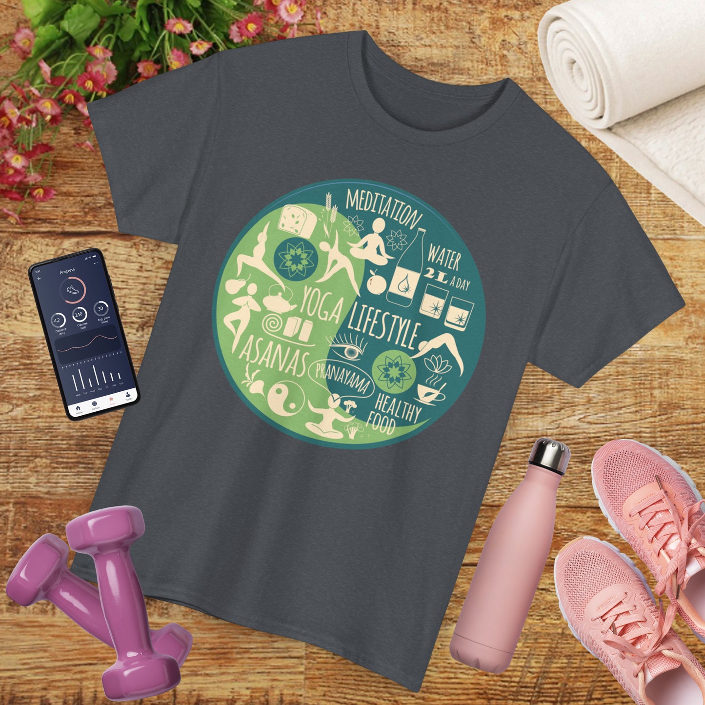 Vital Flow Heavy Cotton Tee - Live the Good Life, Mindfully