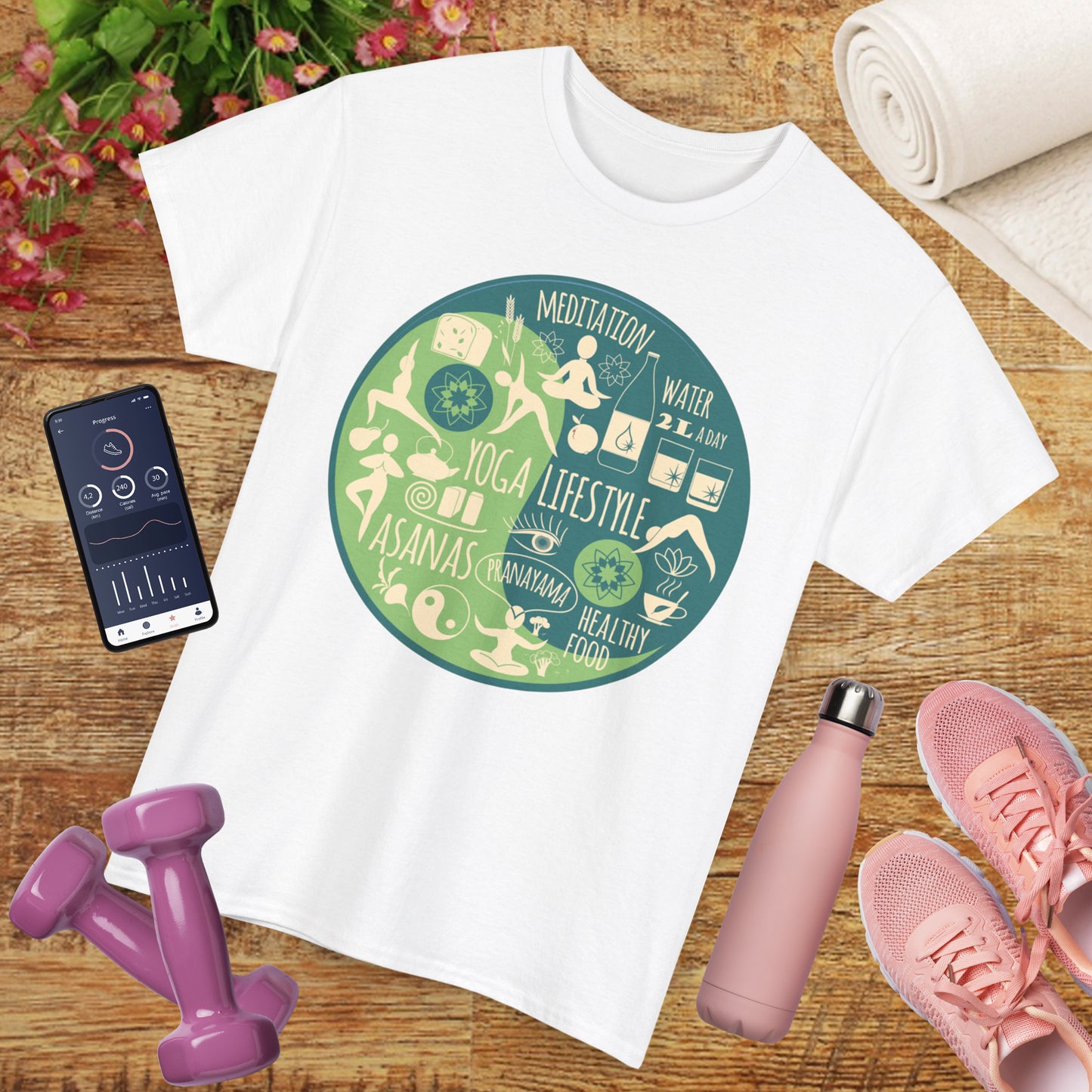 Vital Flow Heavy Cotton Tee - Live the Good Life, Mindfully