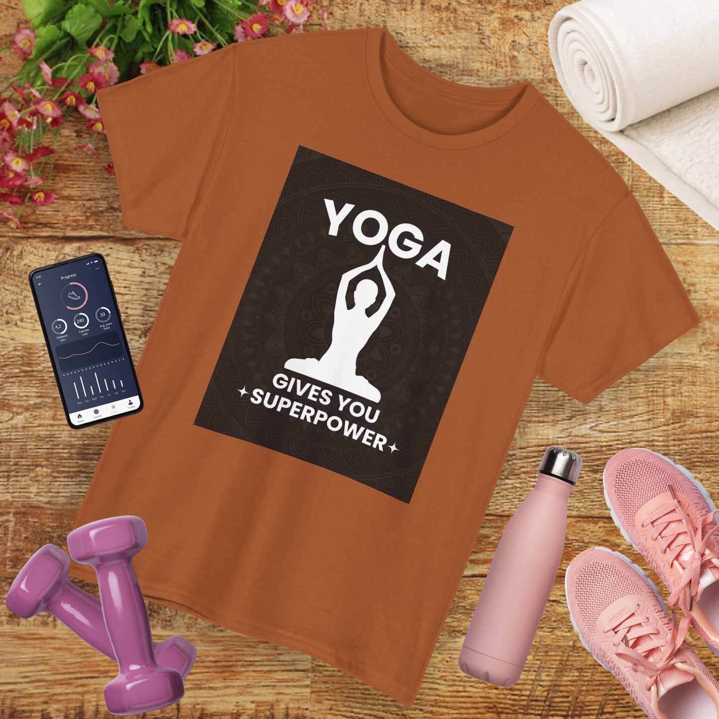 Yoga Gives You Power Heavy Cotton Tee - Strength in Stillness