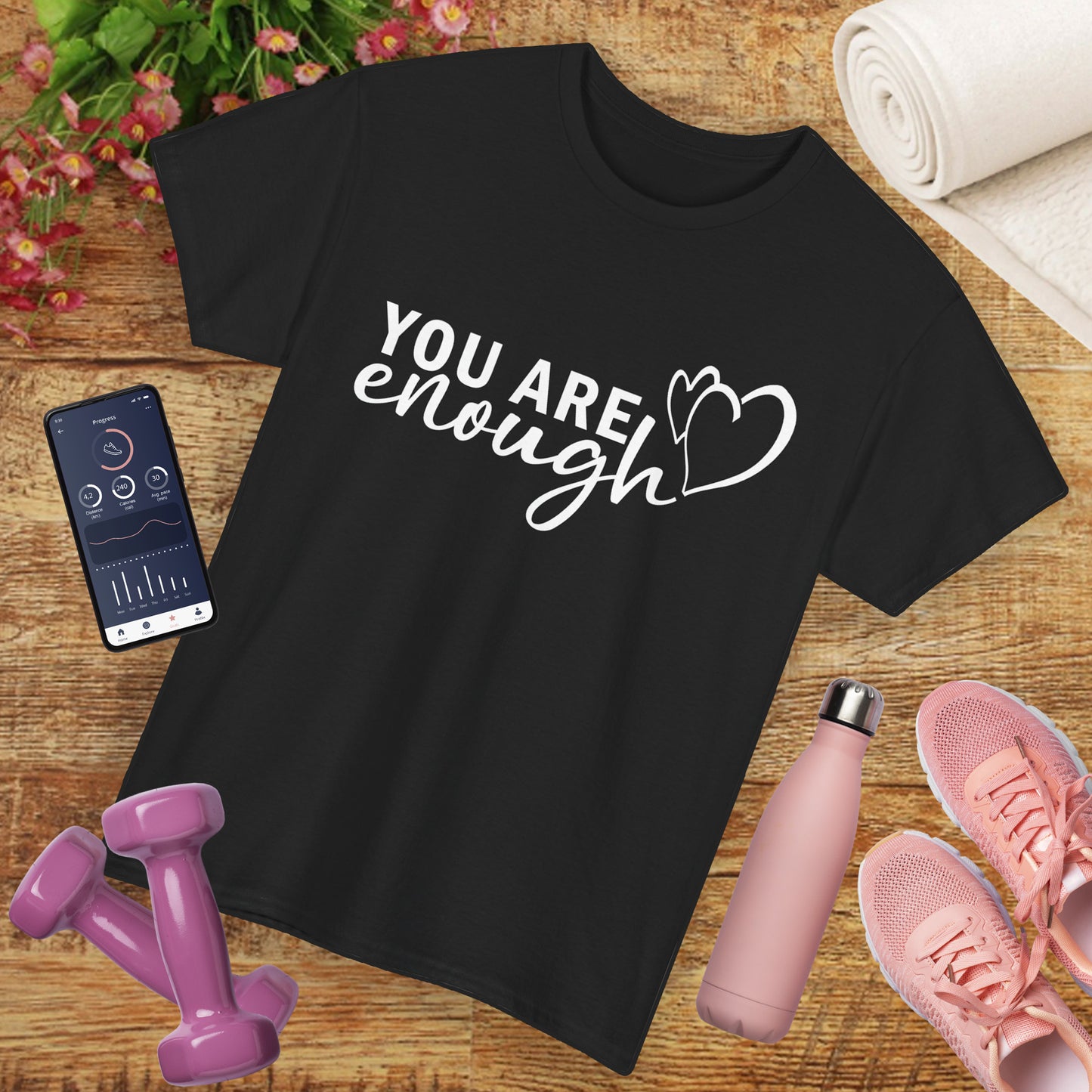 💖"You Are Enough" Heavy Cotton Tee - A Heartfelt Reminder