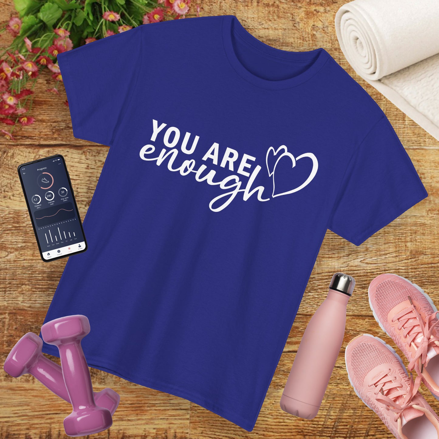 💖"You Are Enough" Heavy Cotton Tee - A Heartfelt Reminder