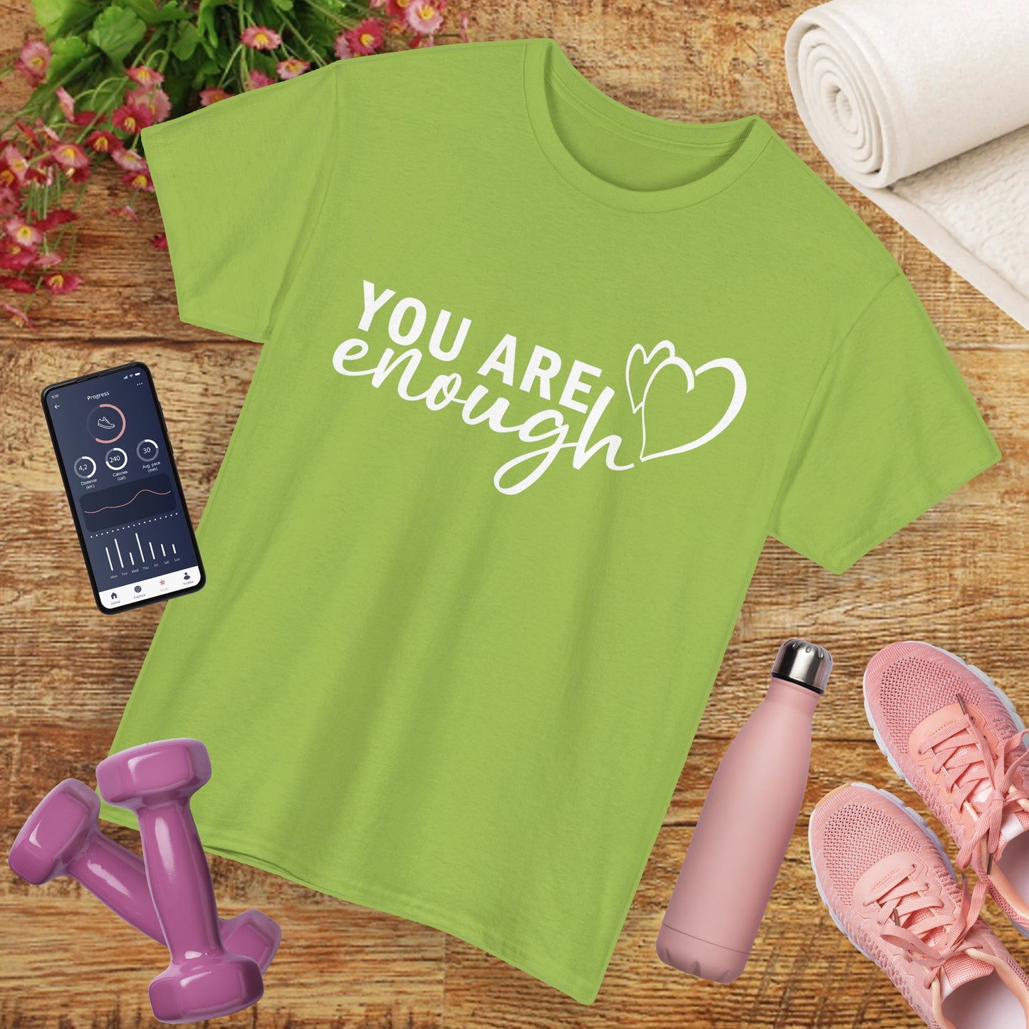💖"You Are Enough" Heavy Cotton Tee - A Heartfelt Reminder