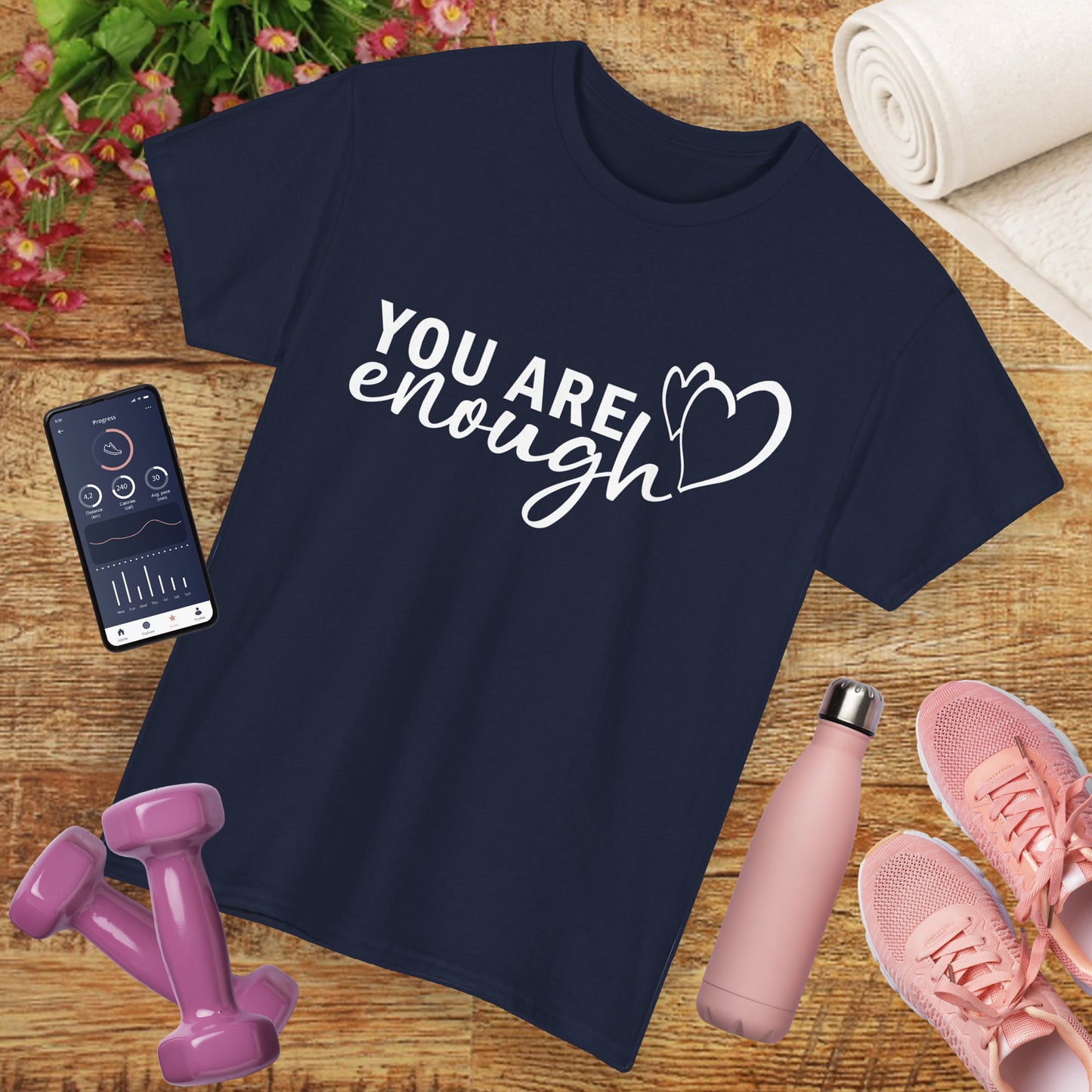 💖"You Are Enough" Heavy Cotton Tee - A Heartfelt Reminder
