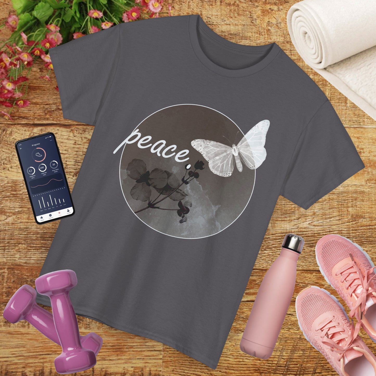 Peace Within Heavy Cotton Tee - Grace in Stillness