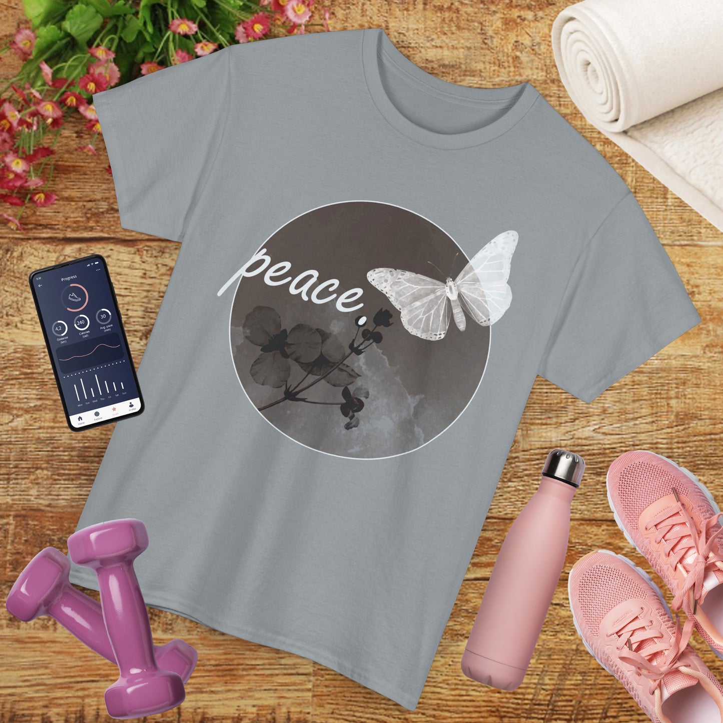 Peace Within Heavy Cotton Tee - Grace in Stillness