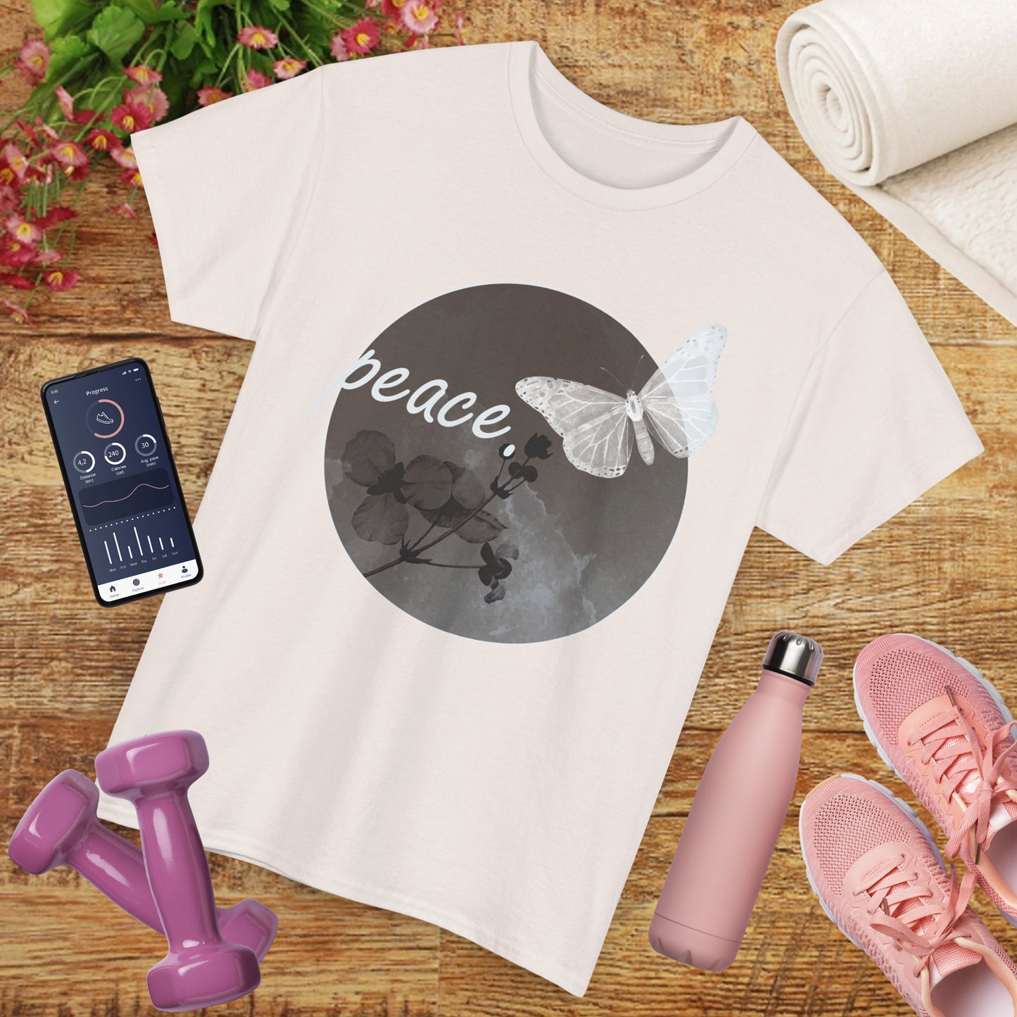 Peace Within Heavy Cotton Tee - Grace in Stillness