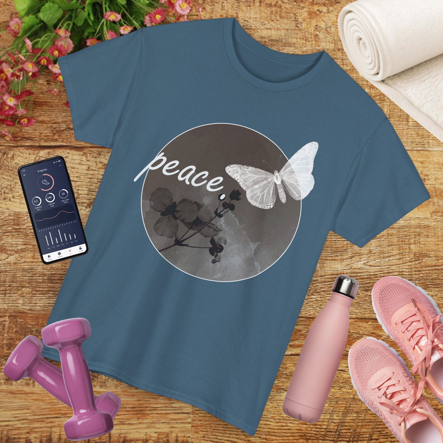 Peace Within Heavy Cotton Tee - Grace in Stillness