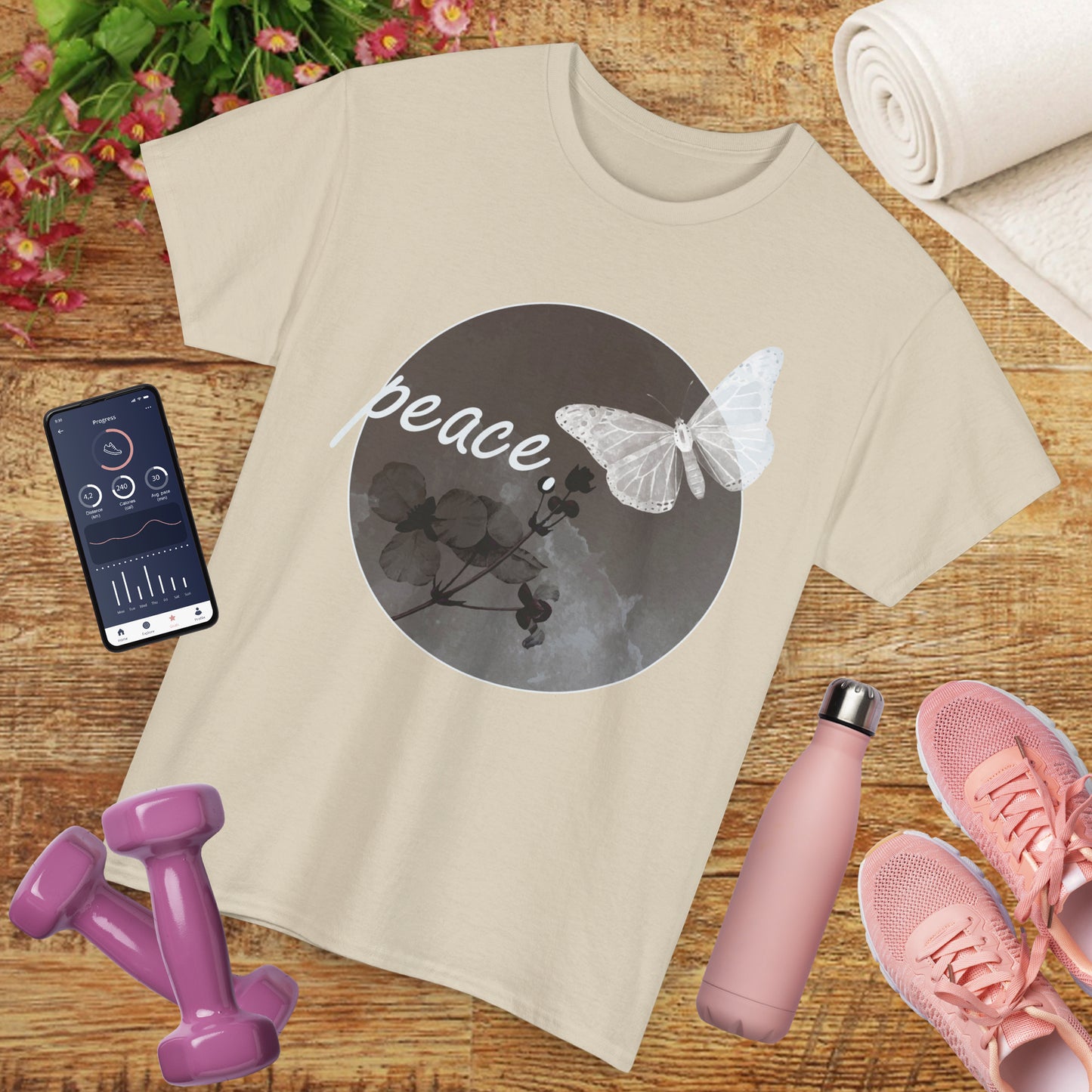 Peace Within Heavy Cotton Tee - Grace in Stillness