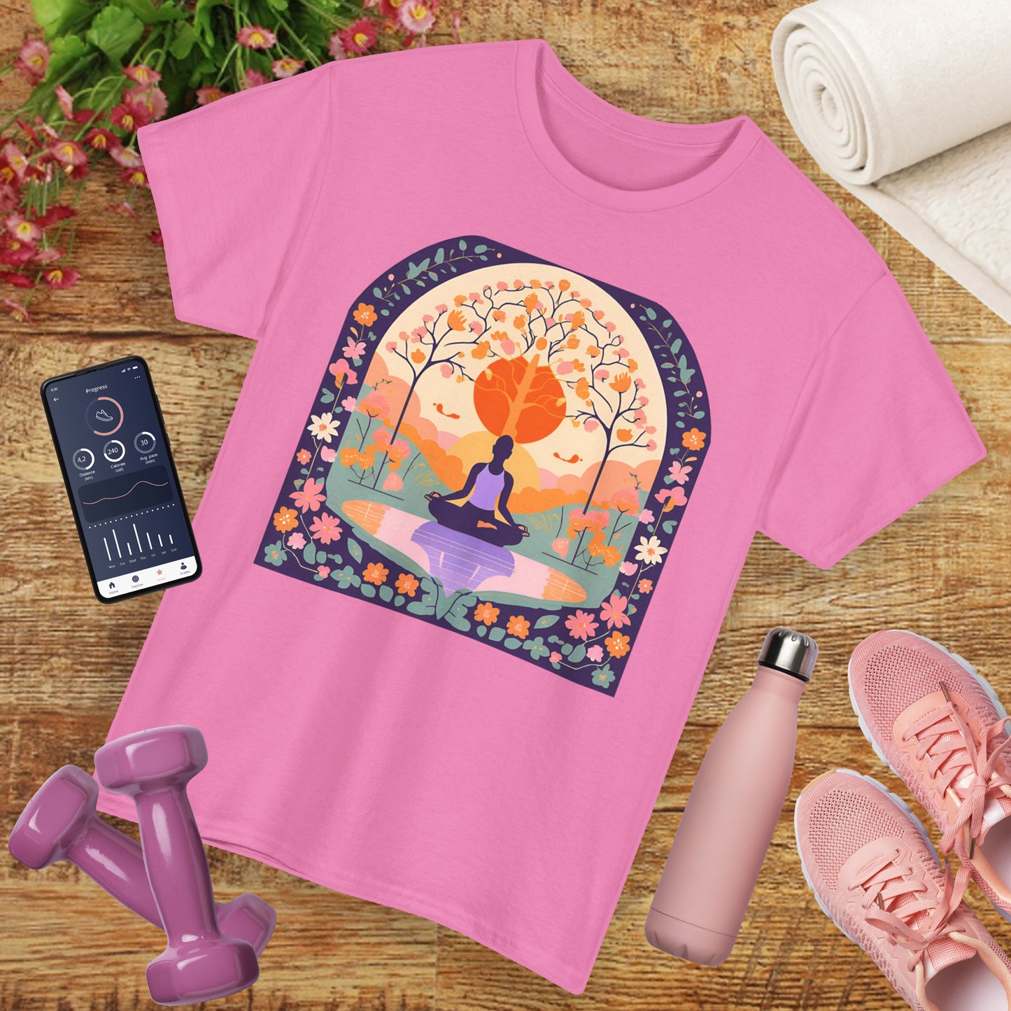 Zen Garden Meditations Heavy Cotton Tee - Nature’s Tranquility Awaits