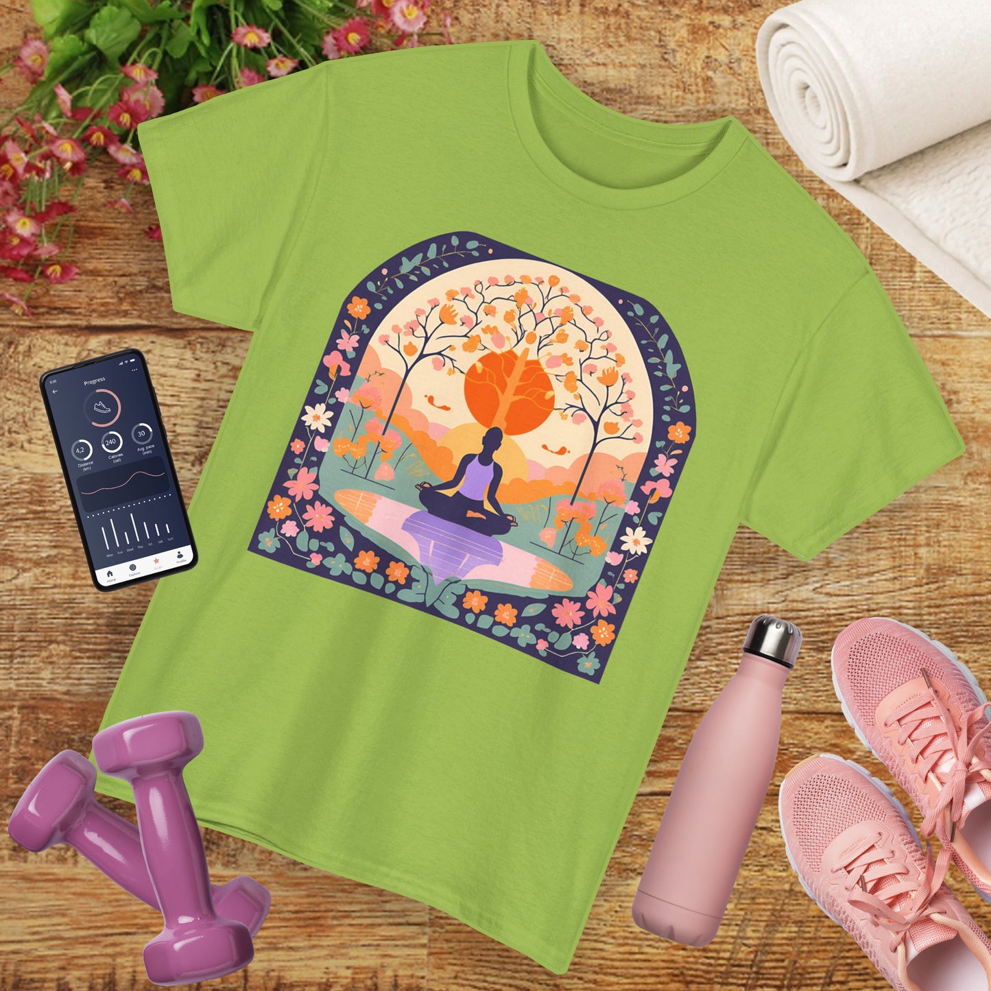 Zen Garden Meditations Heavy Cotton Tee - Nature’s Tranquility Awaits