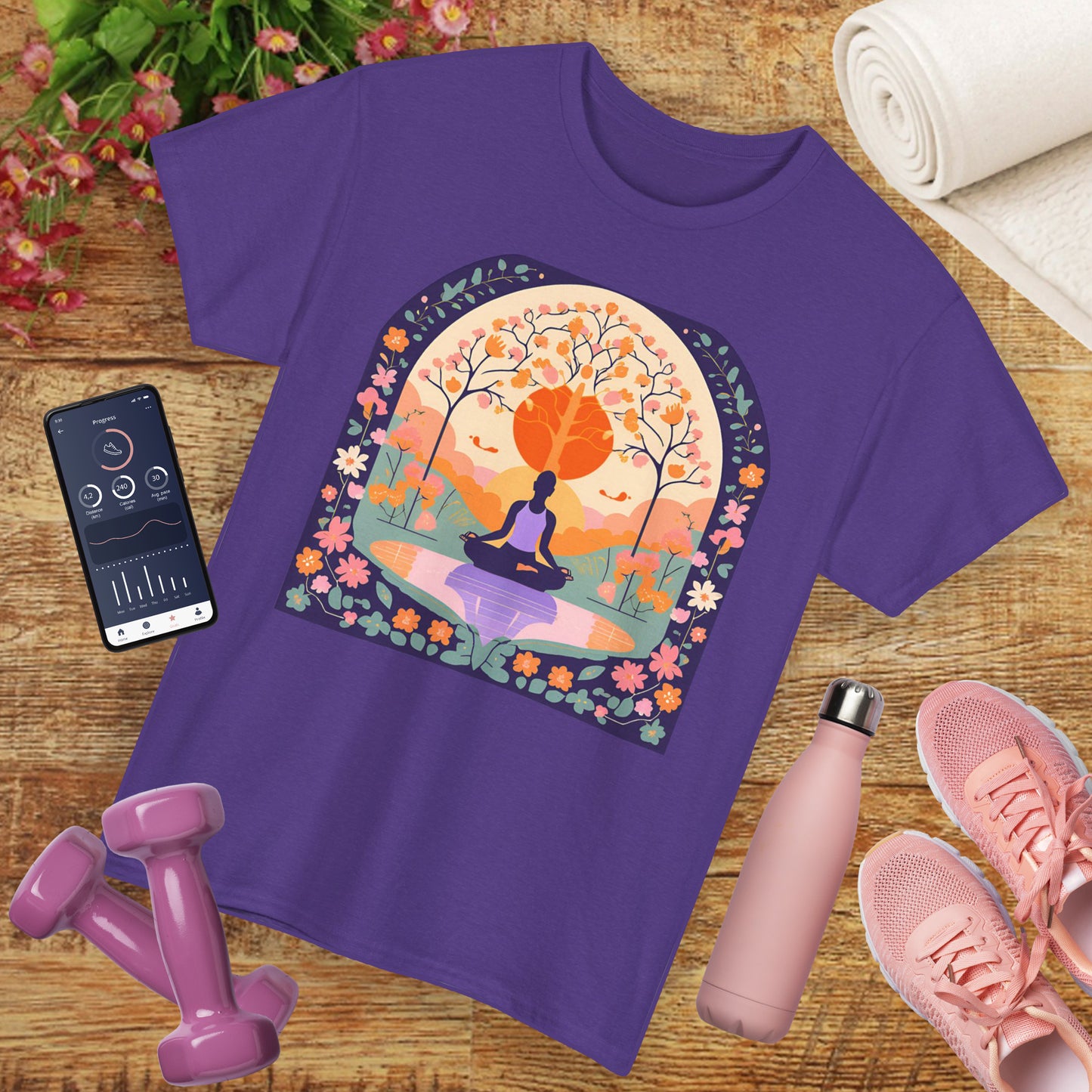 Zen Garden Meditations Heavy Cotton Tee - Nature’s Tranquility Awaits