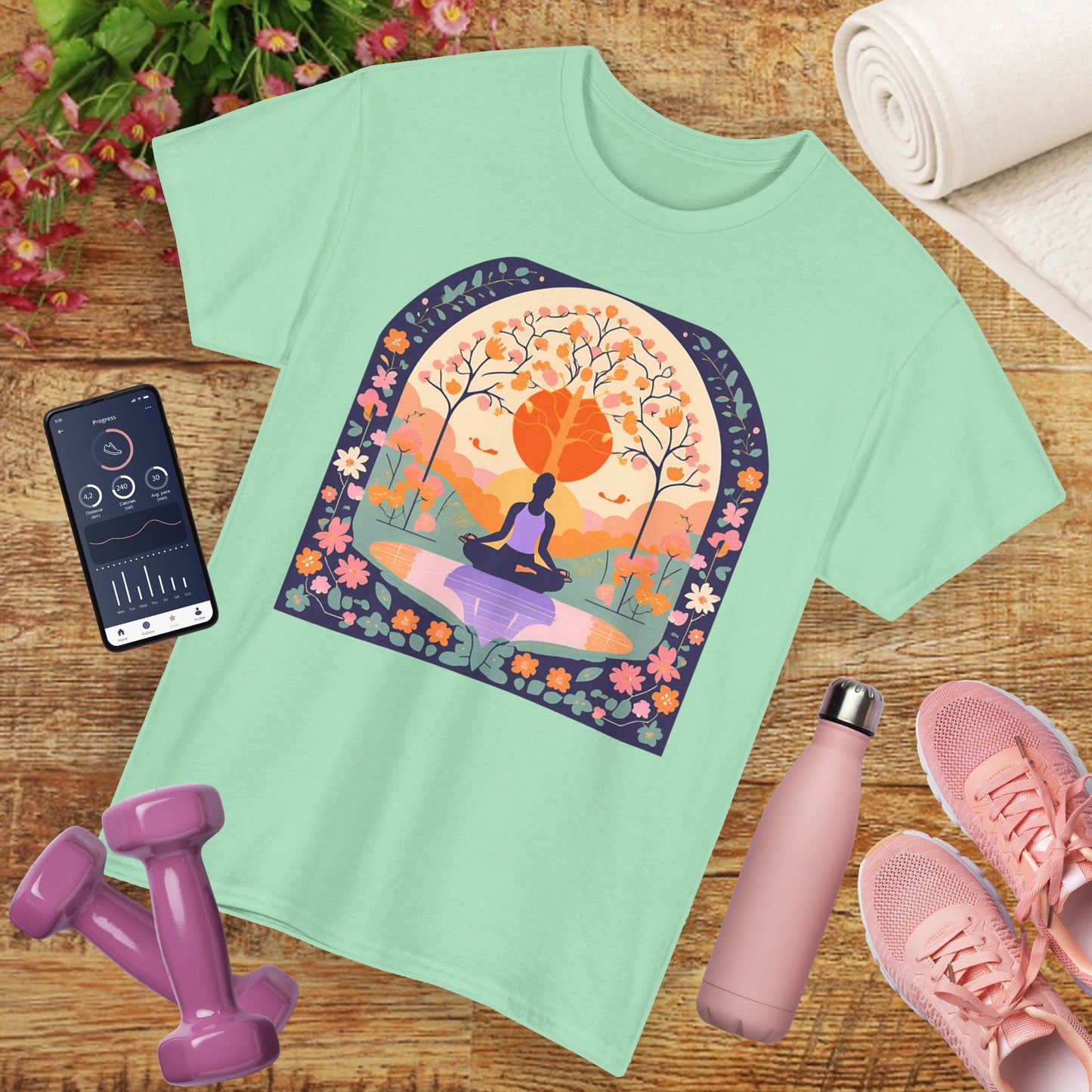 Zen Garden Meditations Heavy Cotton Tee - Nature’s Tranquility Awaits