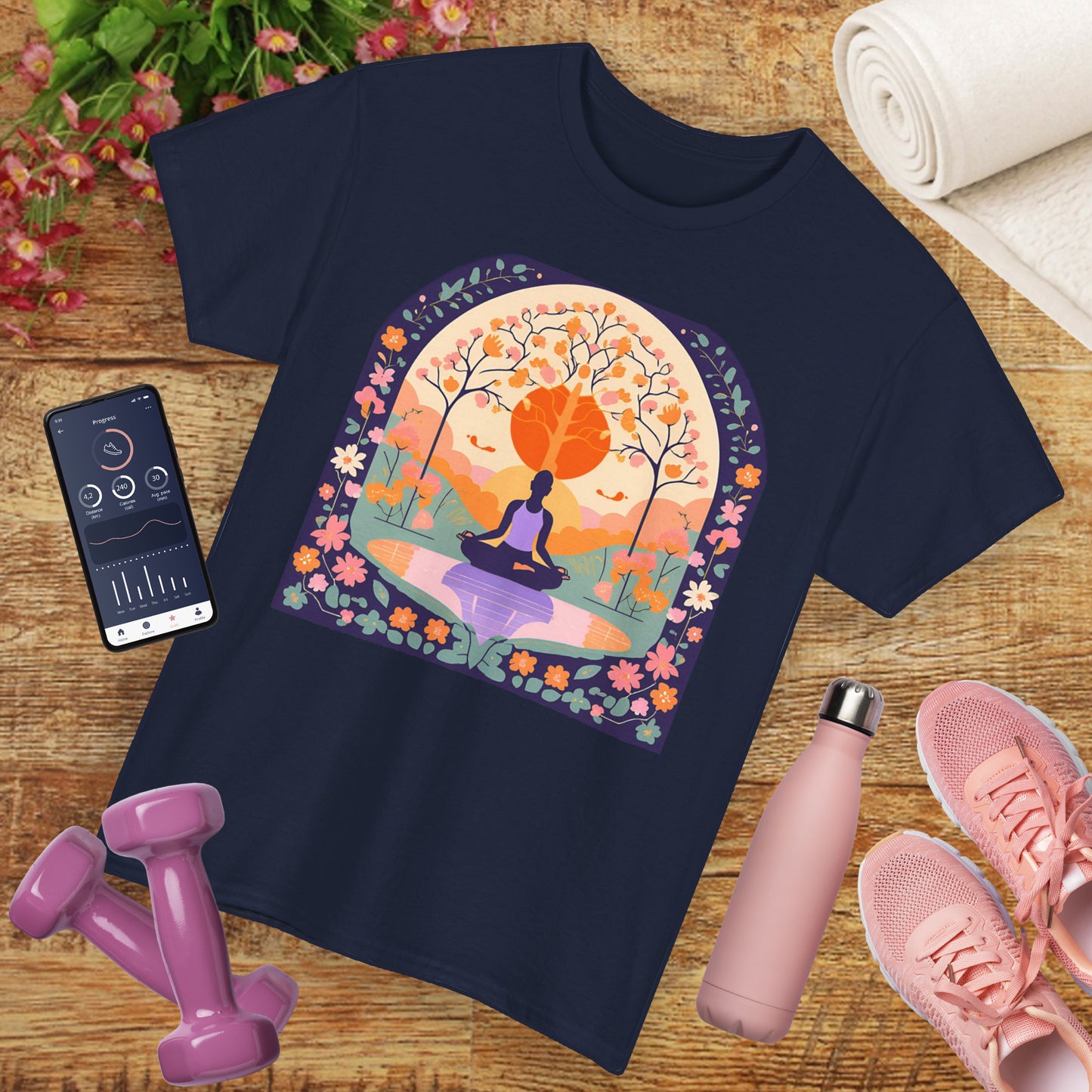 Zen Garden Meditations Heavy Cotton Tee - Nature’s Tranquility Awaits