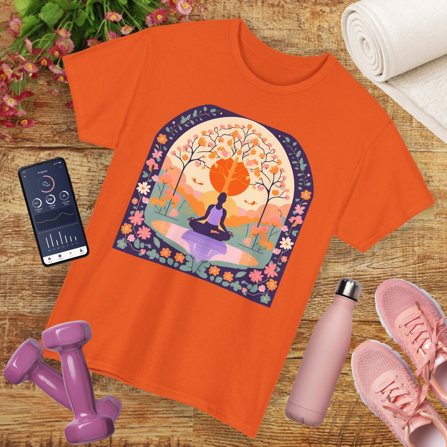 Zen Garden Meditations Heavy Cotton Tee - Nature’s Tranquility Awaits