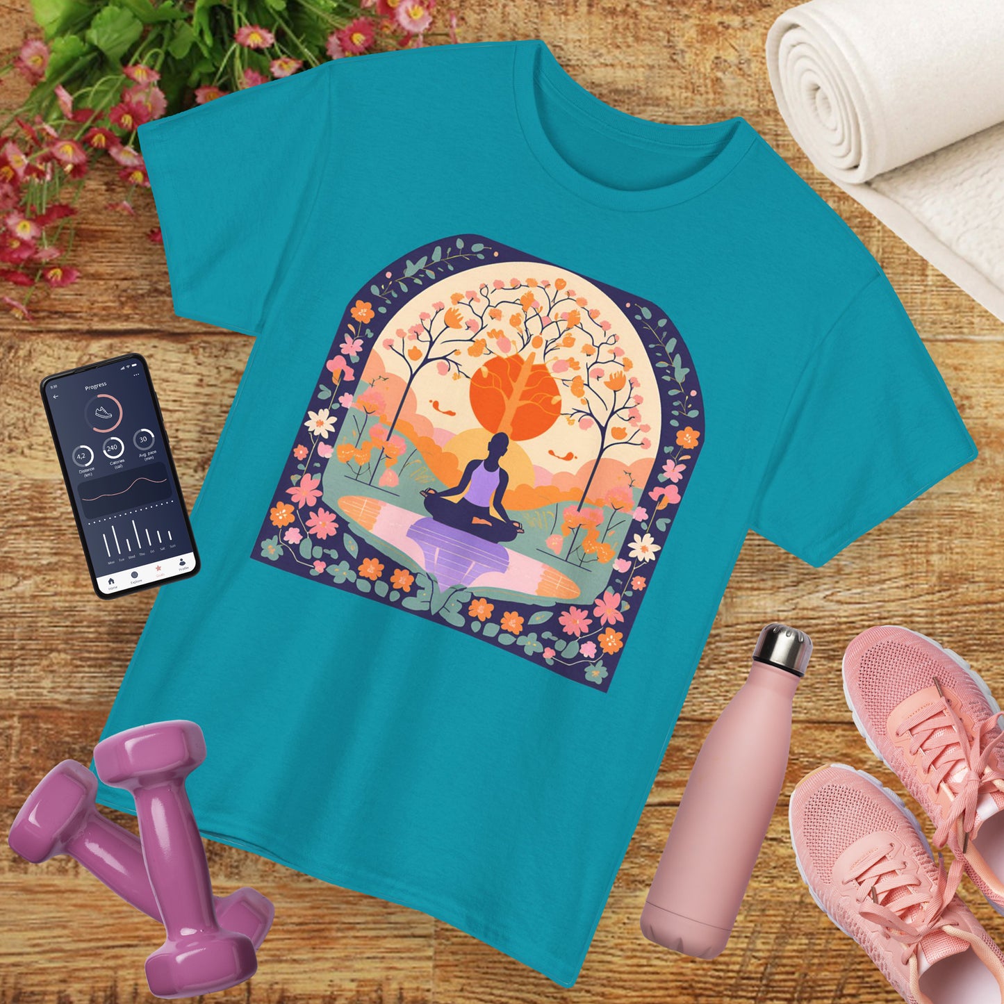 Zen Garden Meditations Heavy Cotton Tee - Nature’s Tranquility Awaits