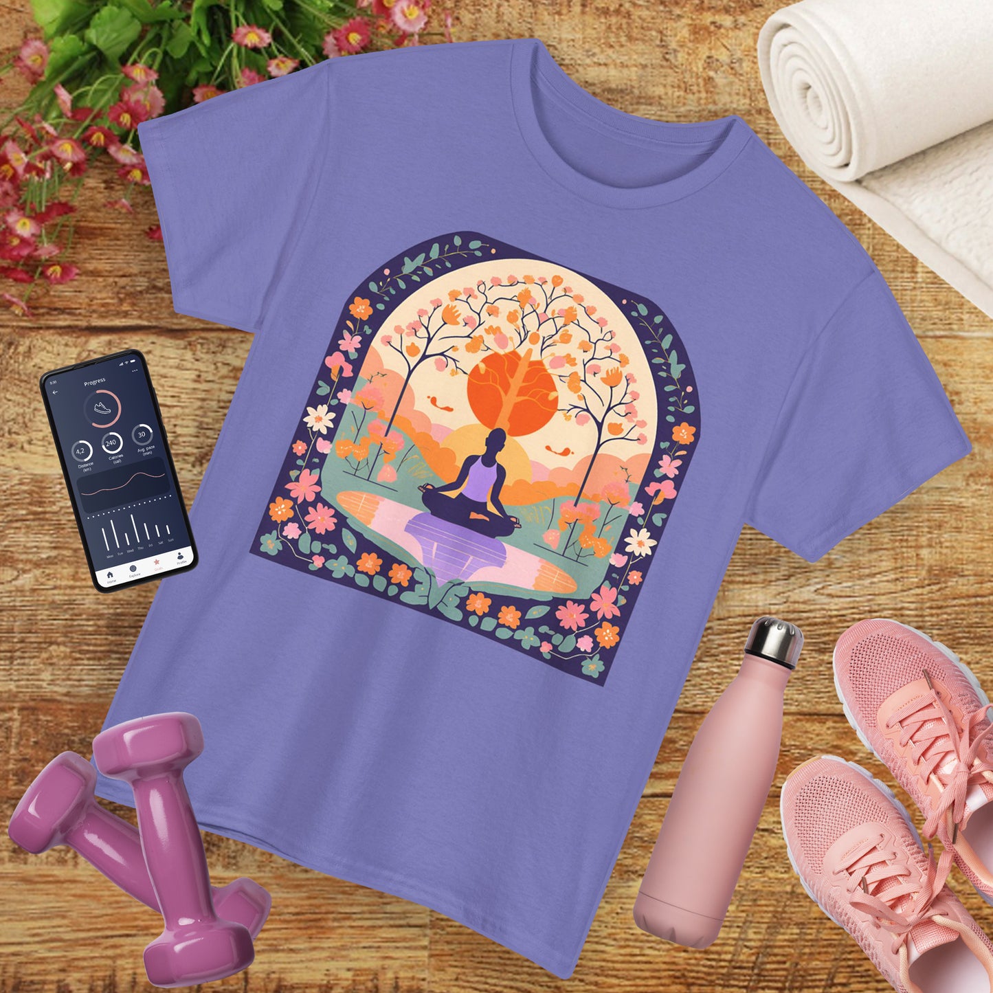 Zen Garden Meditations Heavy Cotton Tee - Nature’s Tranquility Awaits