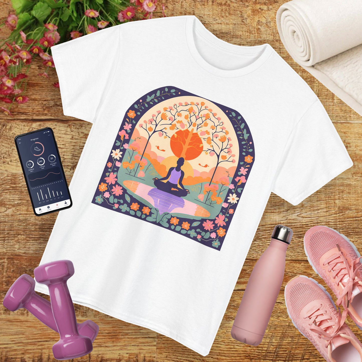 Zen Garden Meditations Heavy Cotton Tee - Nature’s Tranquility Awaits