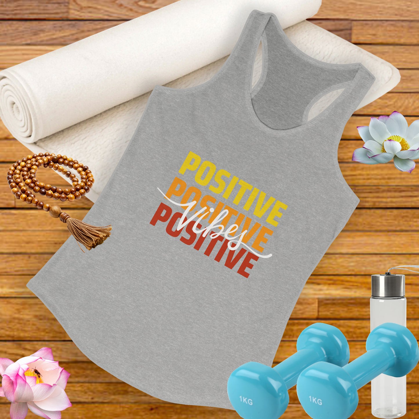 "Positive Vibes" - High-Frequency Living Racerback Tank Top