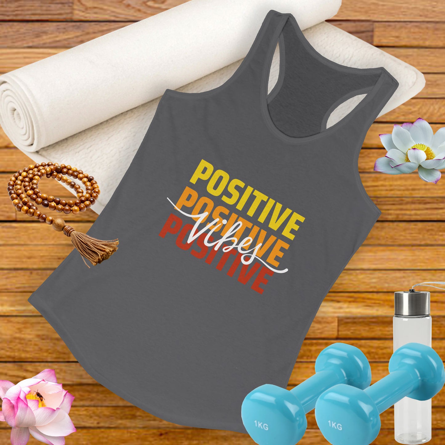 "Positive Vibes" - High-Frequency Living Racerback Tank Top