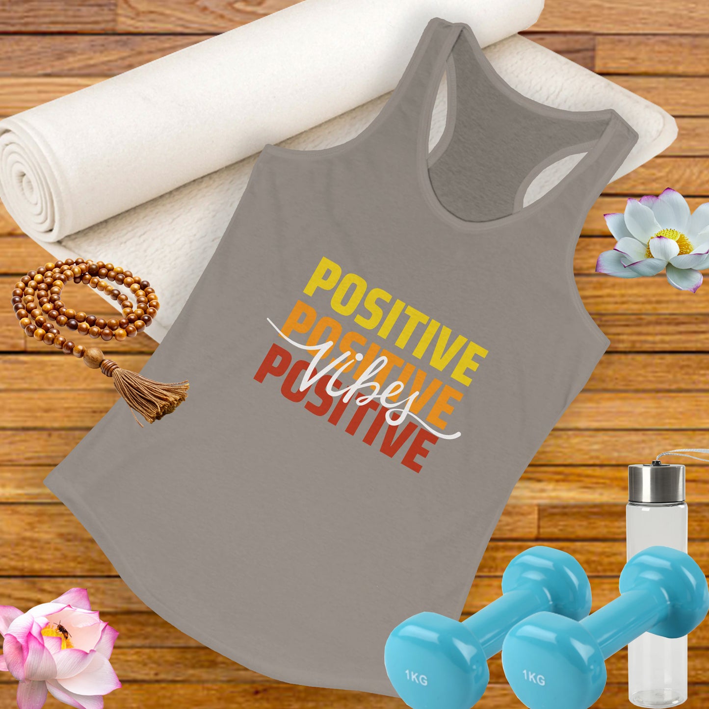 "Positive Vibes" - High-Frequency Living Racerback Tank Top