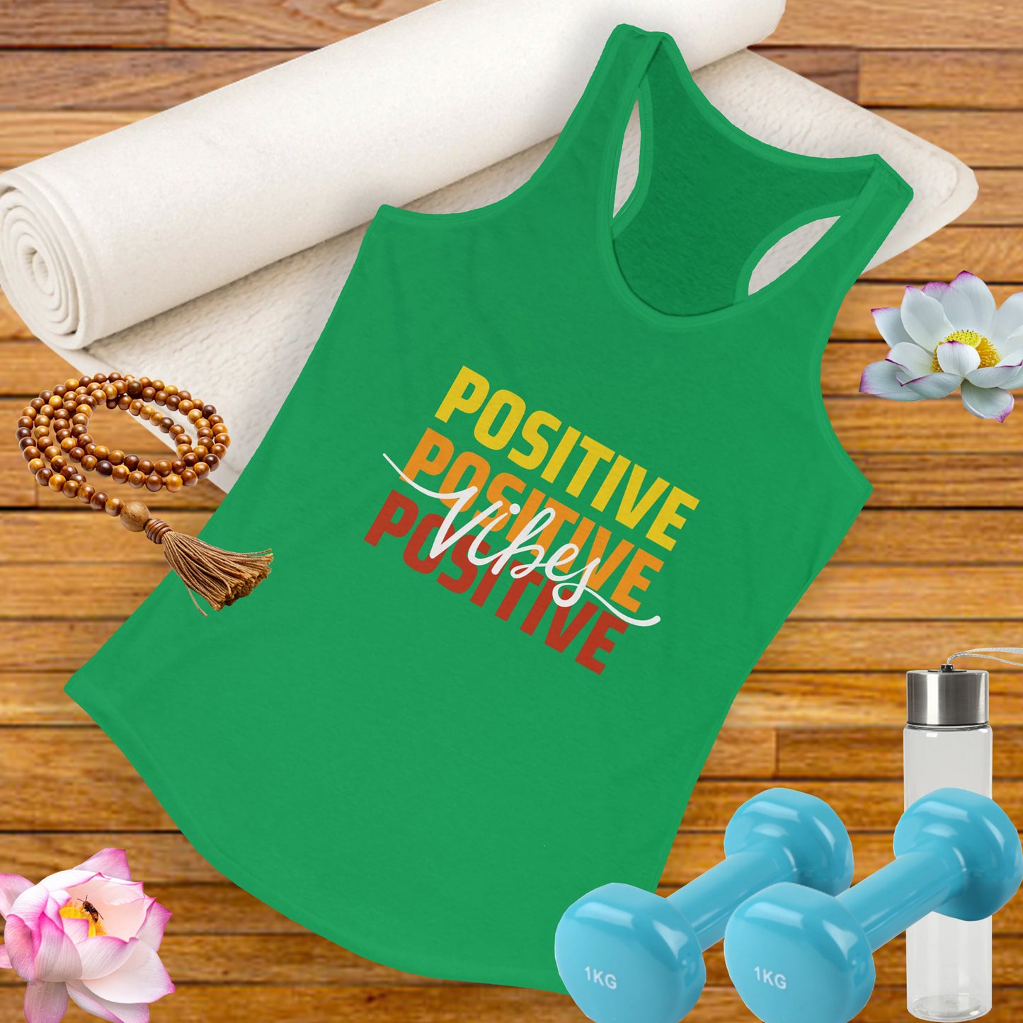 "Positive Vibes" - High-Frequency Living Racerback Tank Top