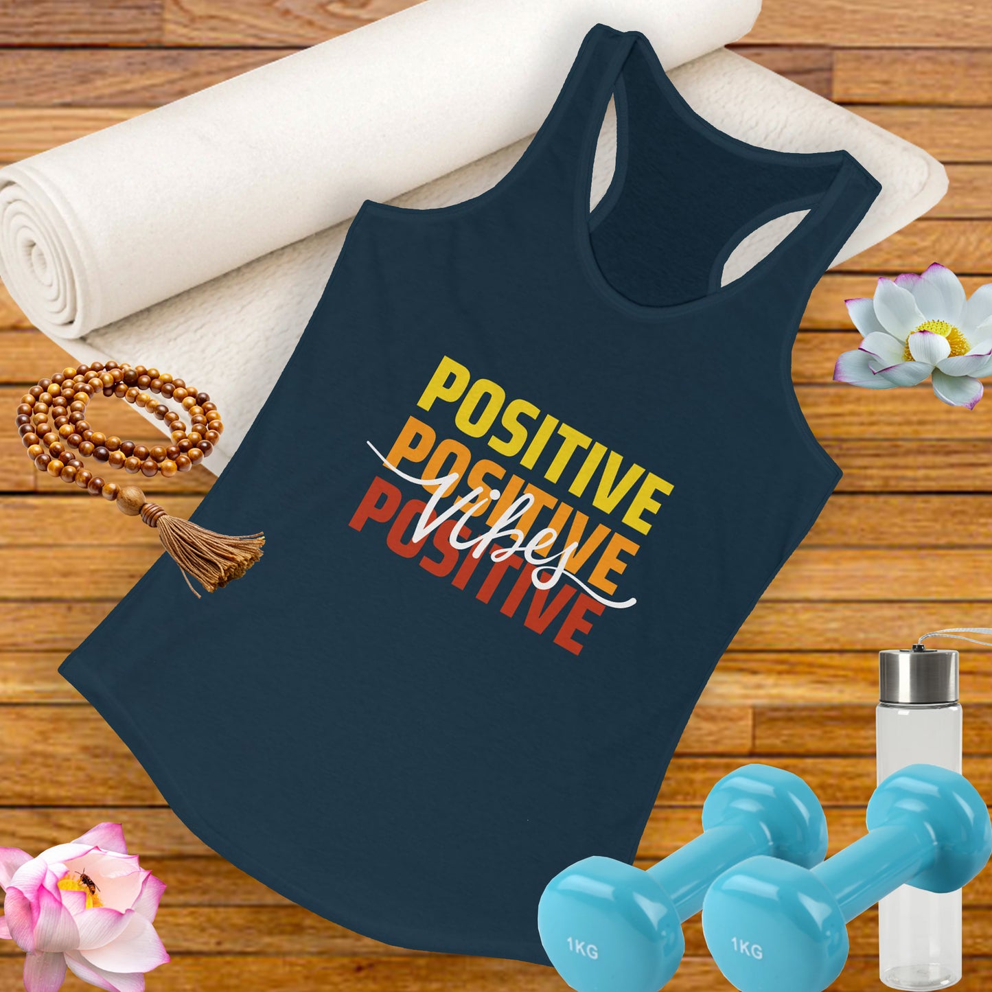 "Positive Vibes" - High-Frequency Living Racerback Tank Top