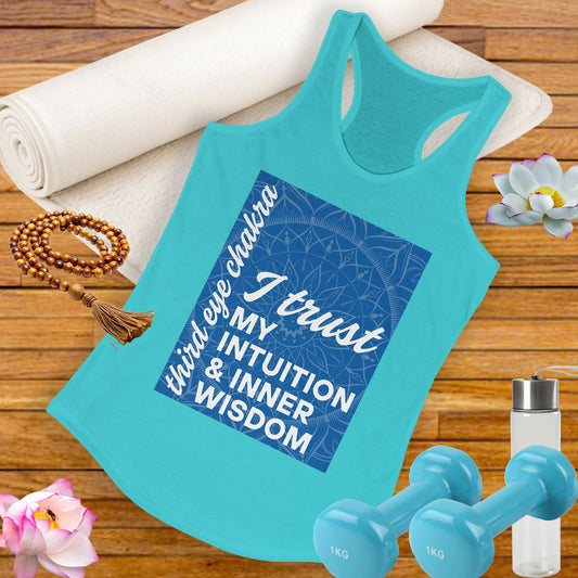 Inner Vision - Third Eye/Ajna Chakra Affirmation Racerback Tank Top