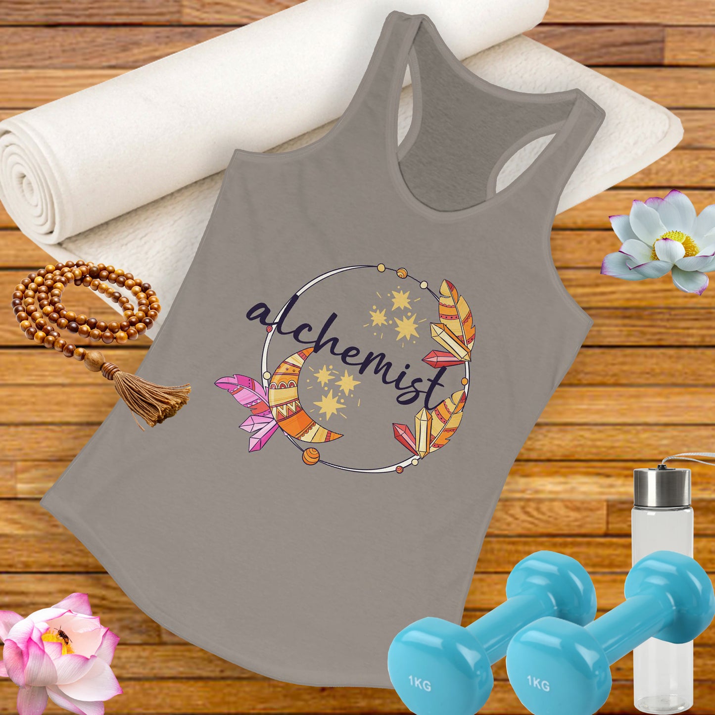 The "Alchemist" - Mystic Energy for the Modern Muse - Women's Racerback Tank Top - BOHO Spirit Style