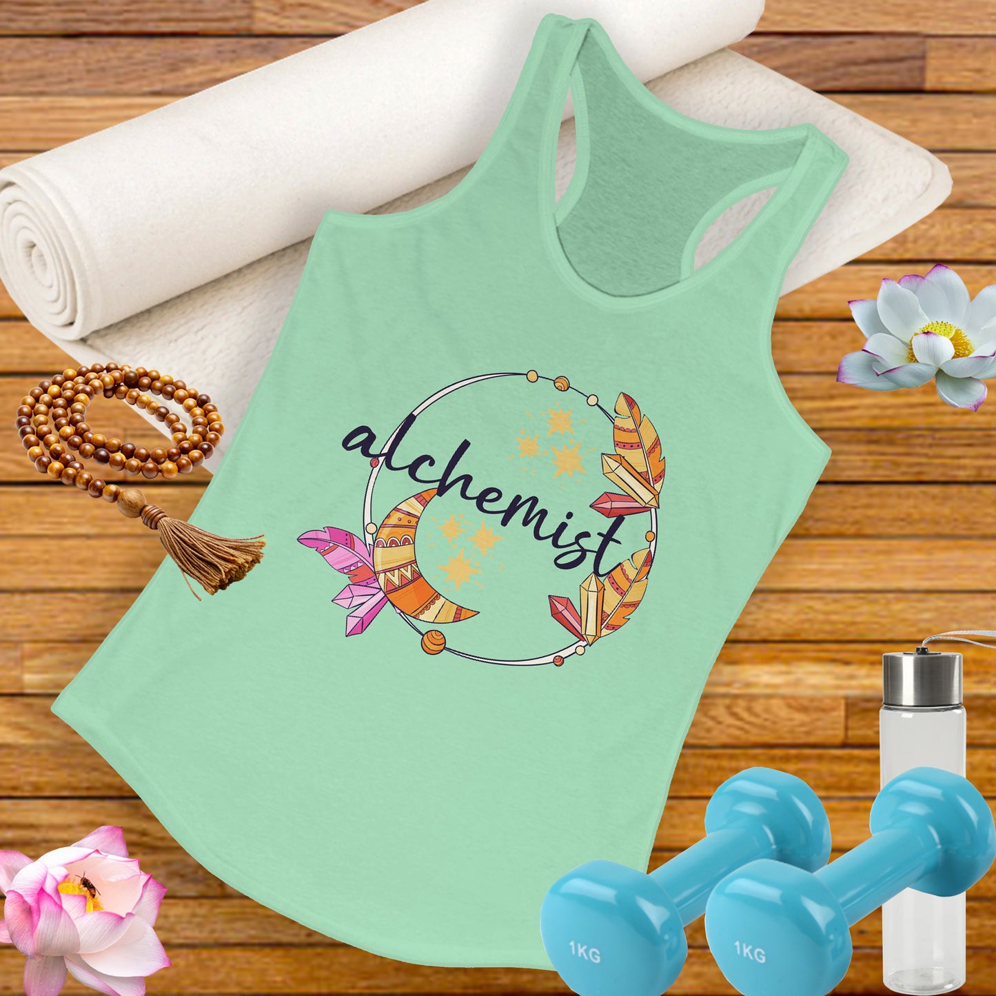 The "Alchemist" - Mystic Energy for the Modern Muse - Women's Racerback Tank Top - BOHO Spirit Style