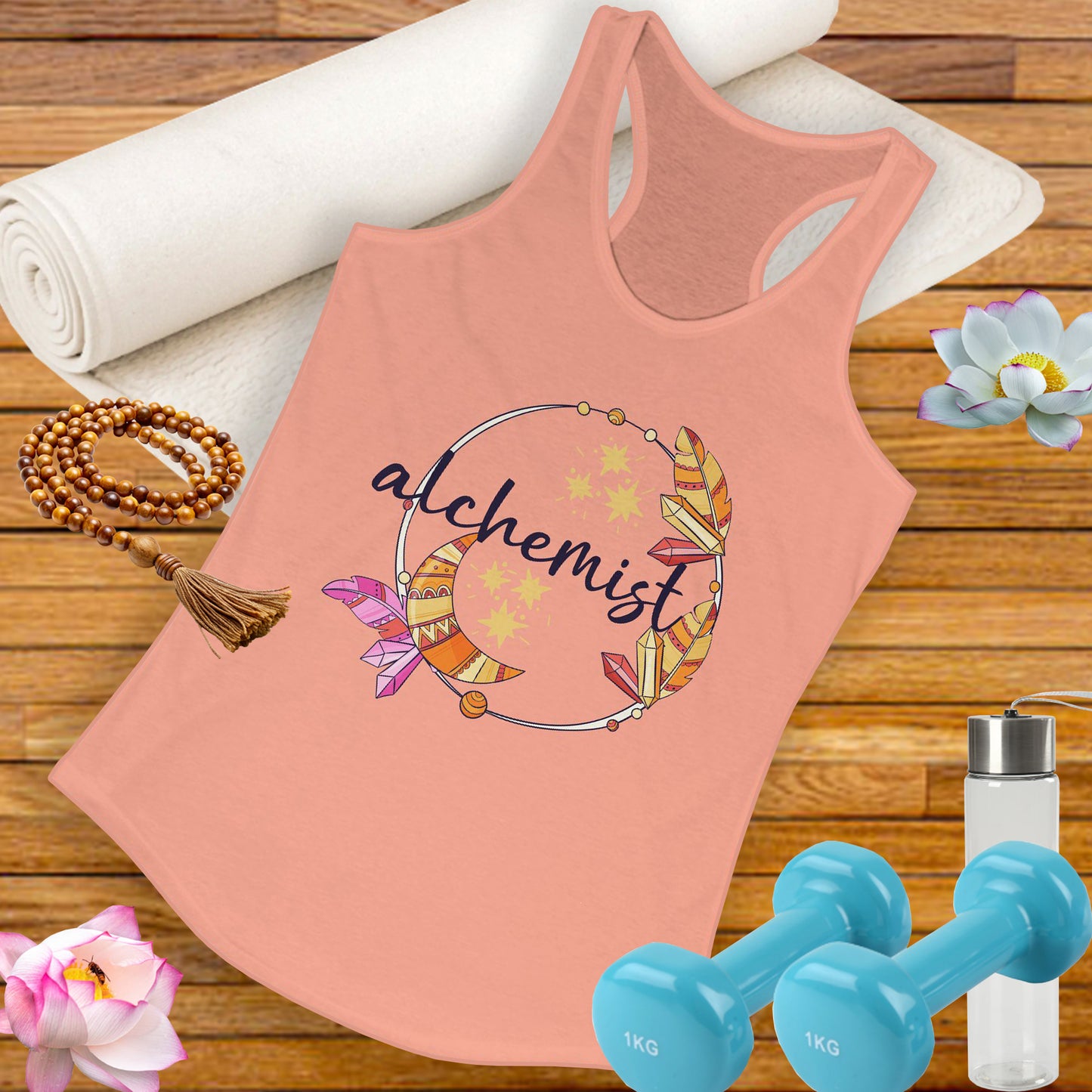 The "Alchemist" - Mystic Energy for the Modern Muse - Women's Racerback Tank Top - BOHO Spirit Style
