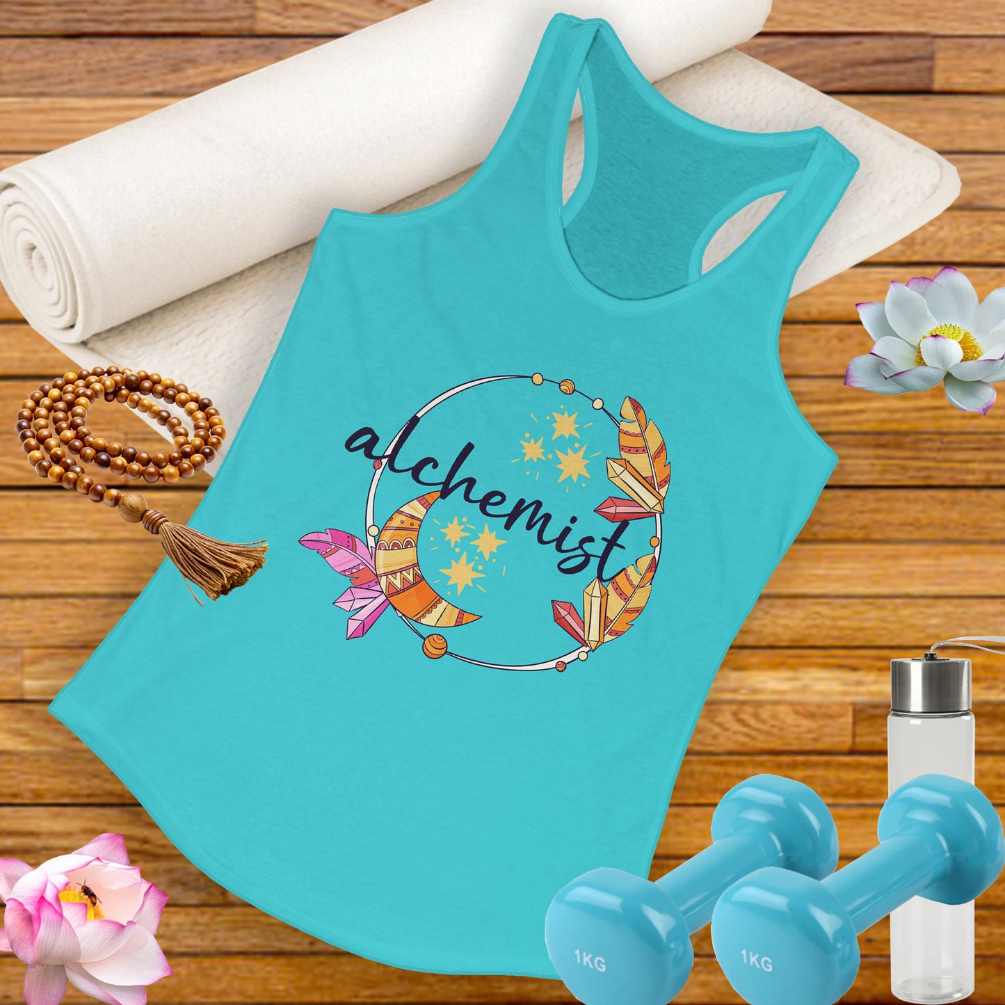 The "Alchemist" - Mystic Energy for the Modern Muse - Women's Racerback Tank Top - BOHO Spirit Style