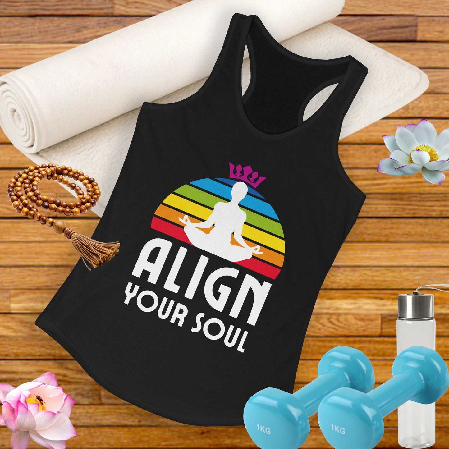 Align Your Soul Chakra Racerback Tank - Mindful Style for the Modern Spirit