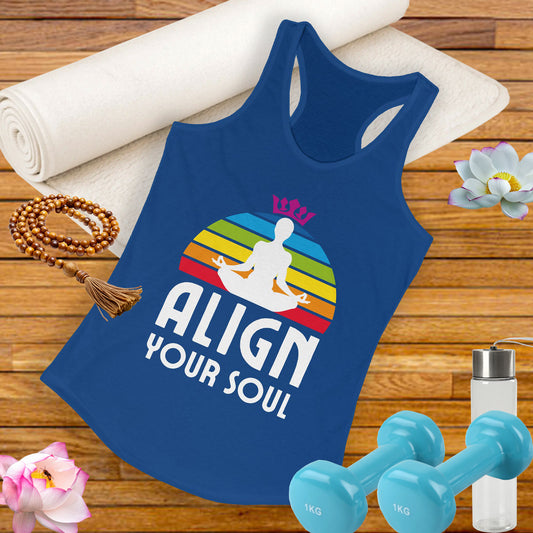 Align Your Soul Chakra Racerback Tank - Mindful Style for the Modern Spirit