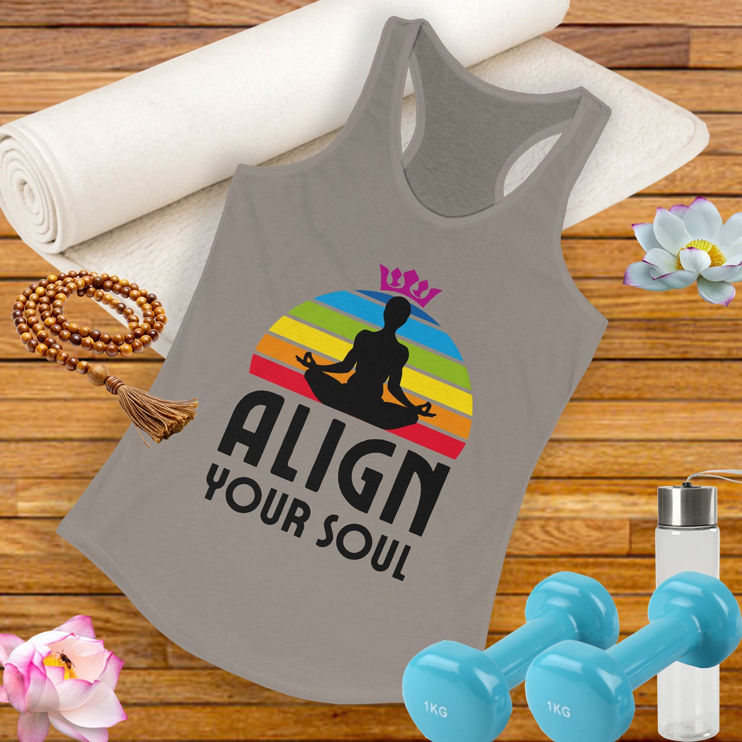 Align Your Soul Chakra Racerback Tank - Mindful Style for the Modern Spirit