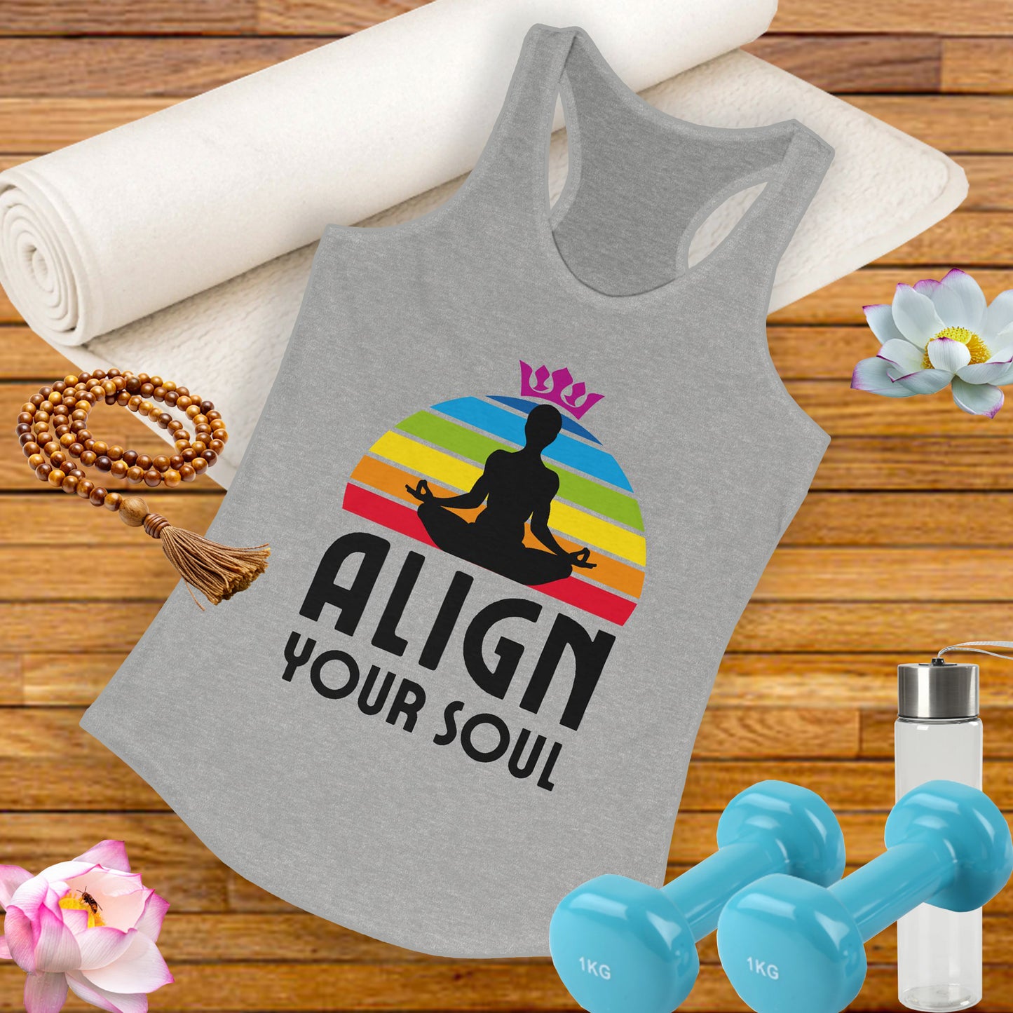 Align Your Soul Chakra Racerback Tank - Mindful Style for the Modern Spirit