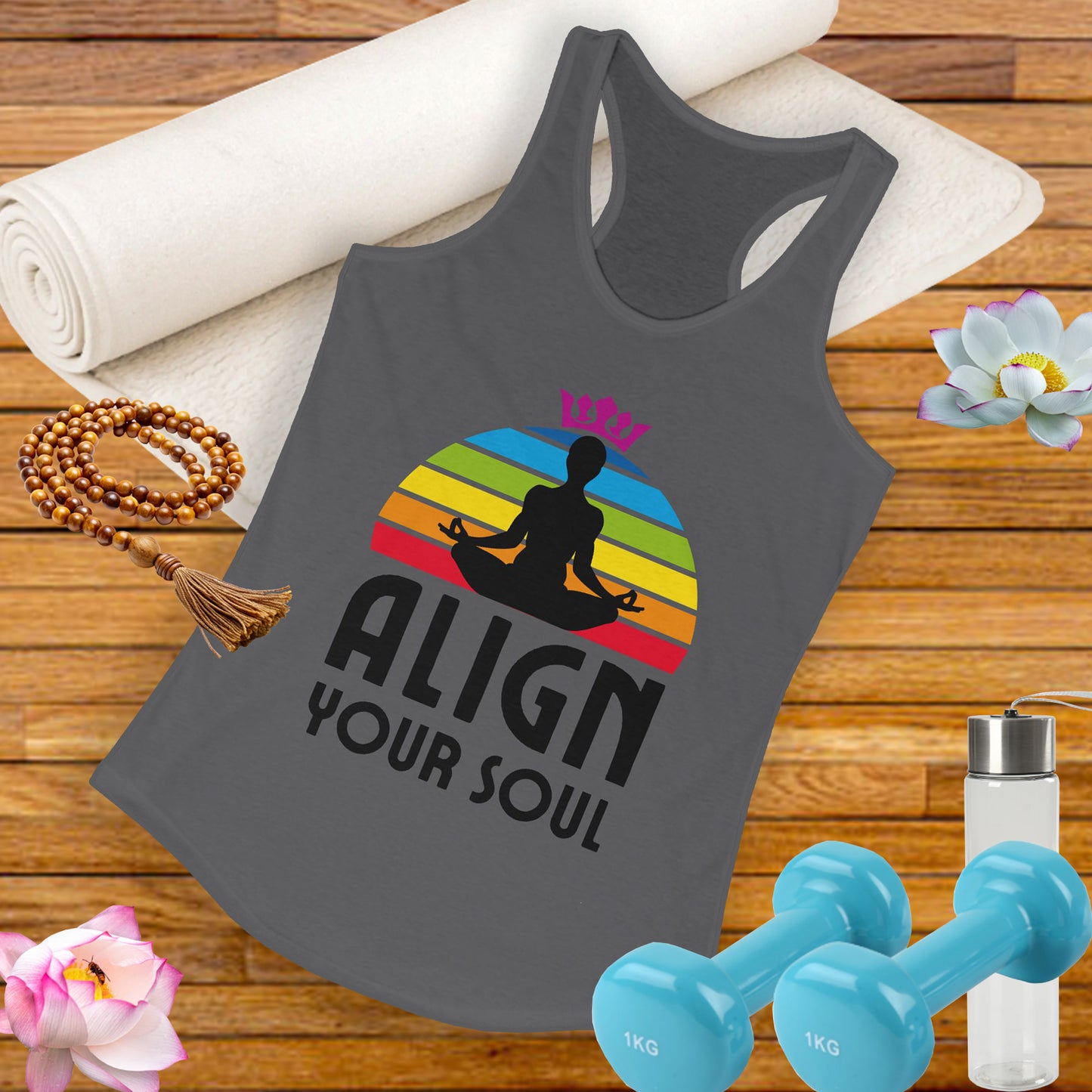 Align Your Soul Chakra Racerback Tank - Mindful Style for the Modern Spirit