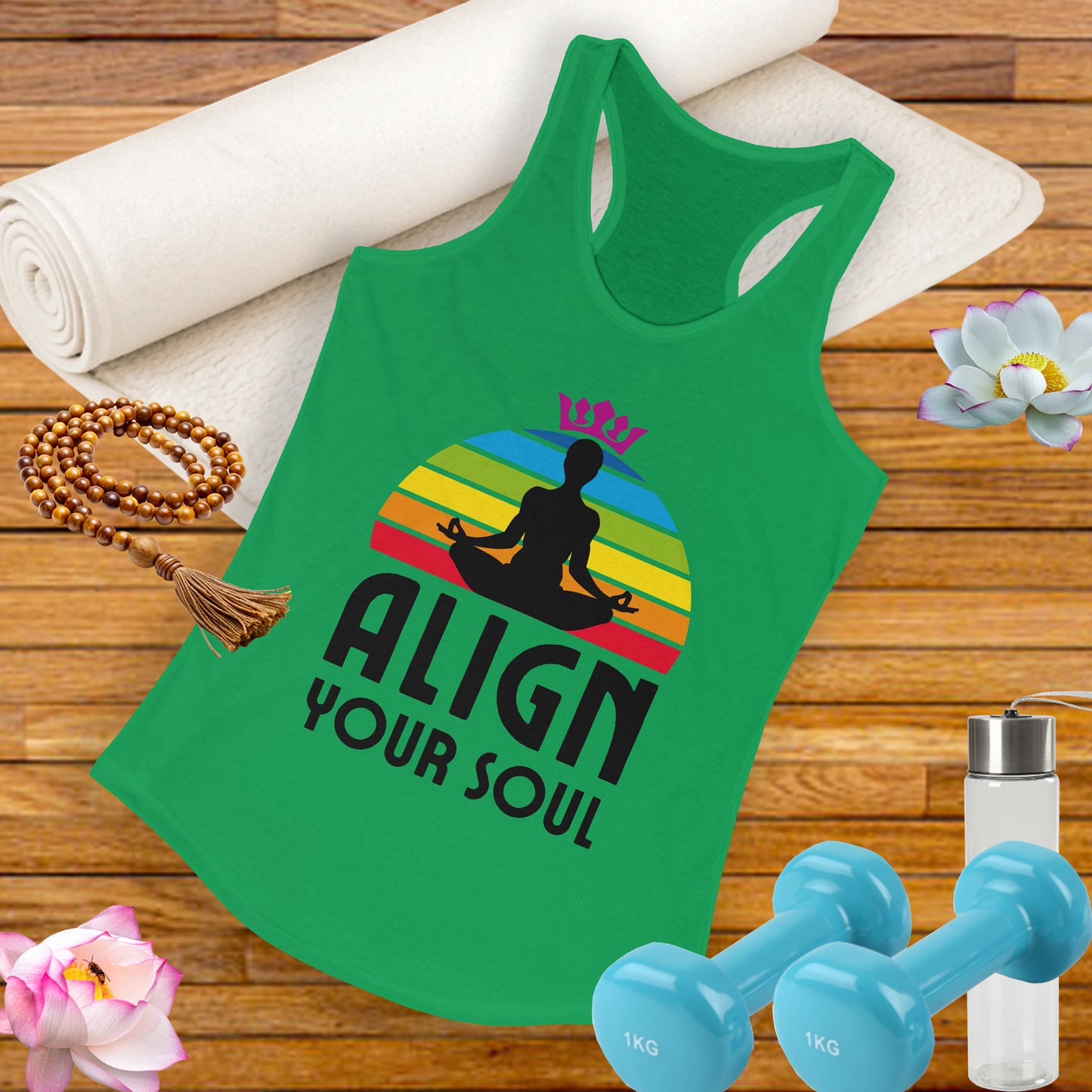 Align Your Soul Chakra Racerback Tank - Mindful Style for the Modern Spirit